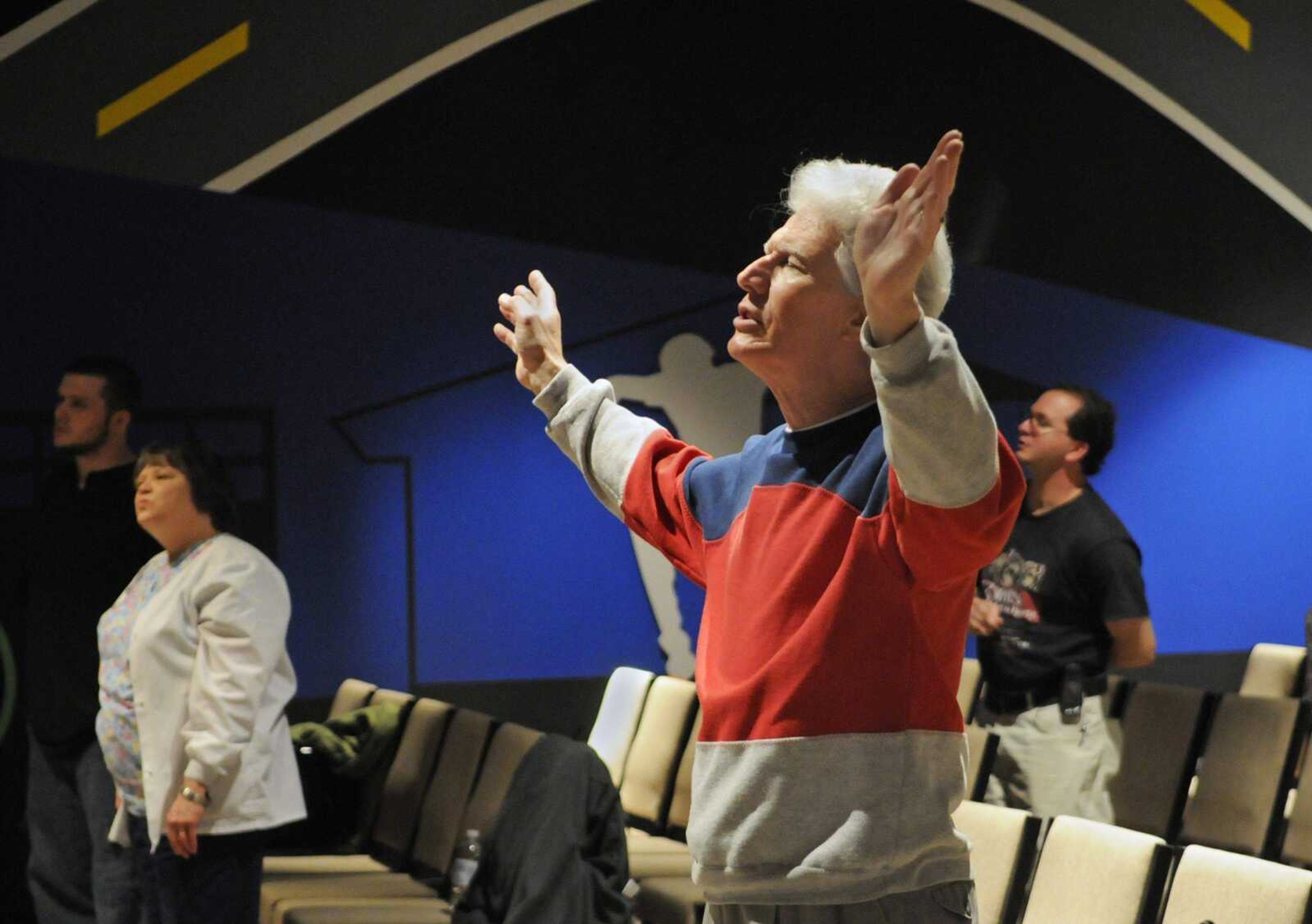 Gary Owen sings during the Celebrate Recovery meeting at Christ Church of the Heartland in Cape Girardeau on Friday, March 5, 2010. The program is a Christian based support and healing group for those suffering with addiction or other life-controlling issues (KRISTIN EBERTS)