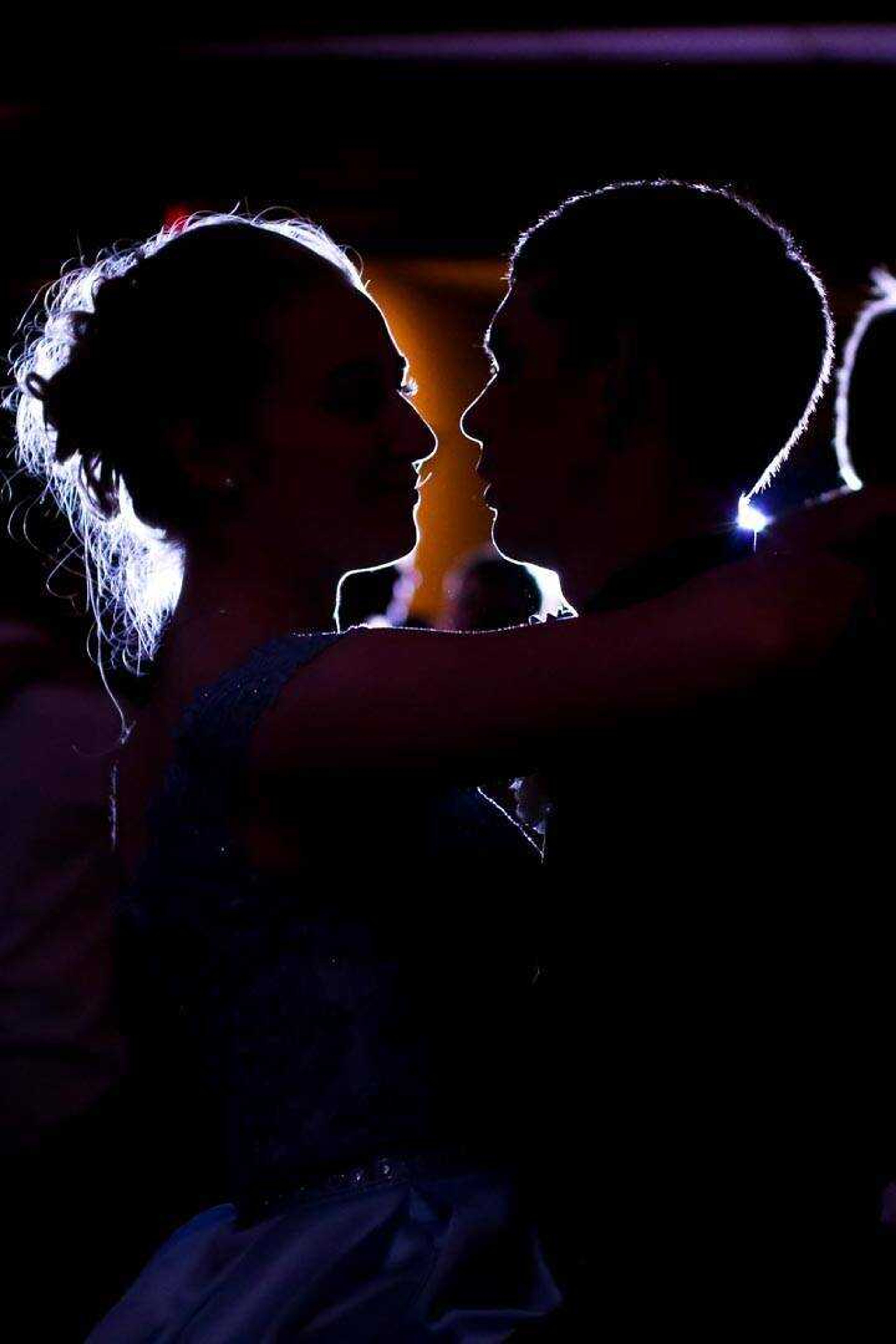 KATE MARSHALL ~ Special to the Southeast Missourian 

Juniors Blake Matheney and Nora Kreuzer dance during the Woodland Prom Saturday, April 13, 2019, at the Southeast Missouri State University Center  in Cape Girardeau .