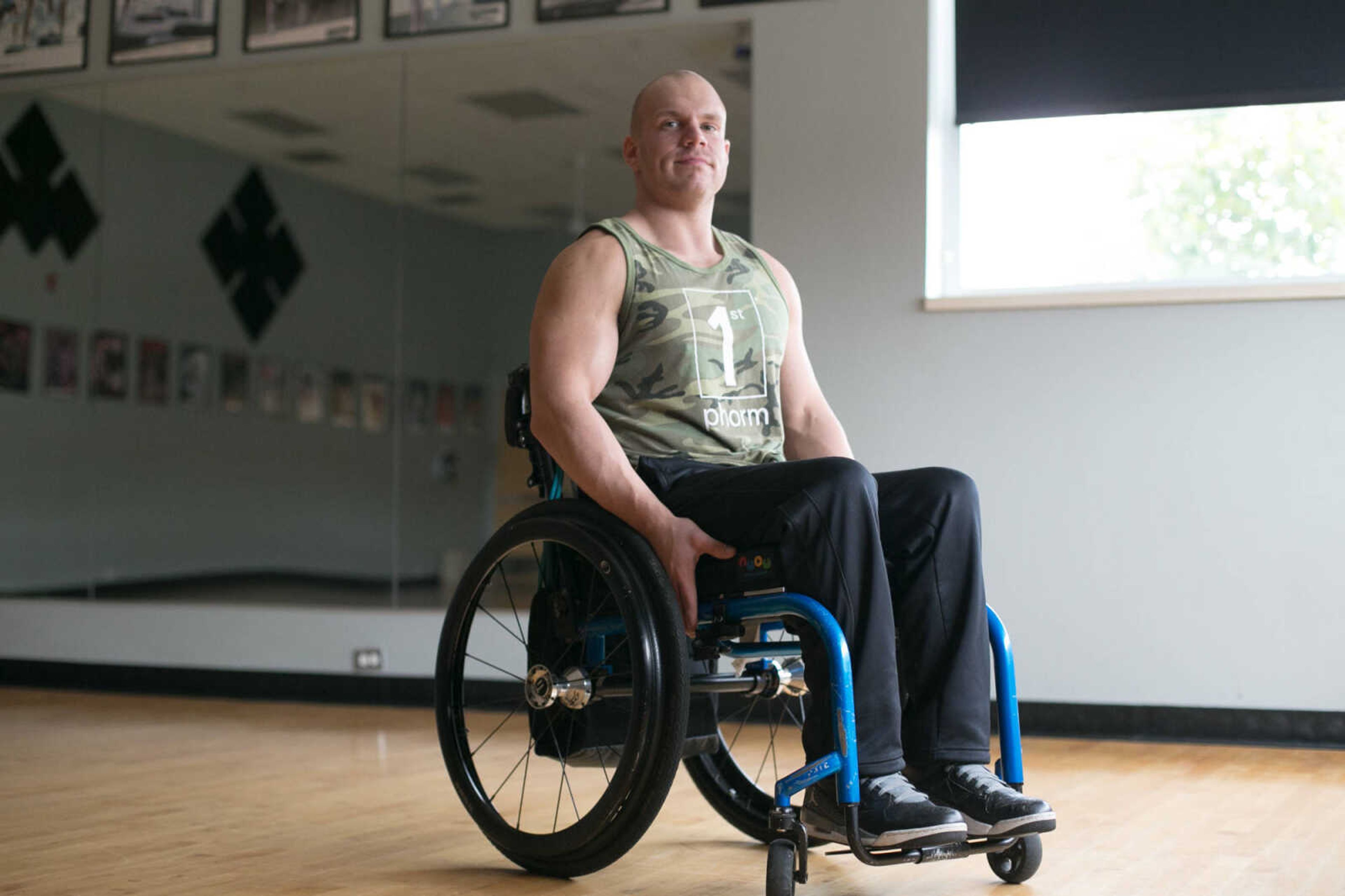 GLENN LANDBERG ~ glandberg@semissourian.com

Brandon Strop after his daily workout at HealthPoint Fitness Tuesday, Sept. 29, 2015 in Cape Girardeau.