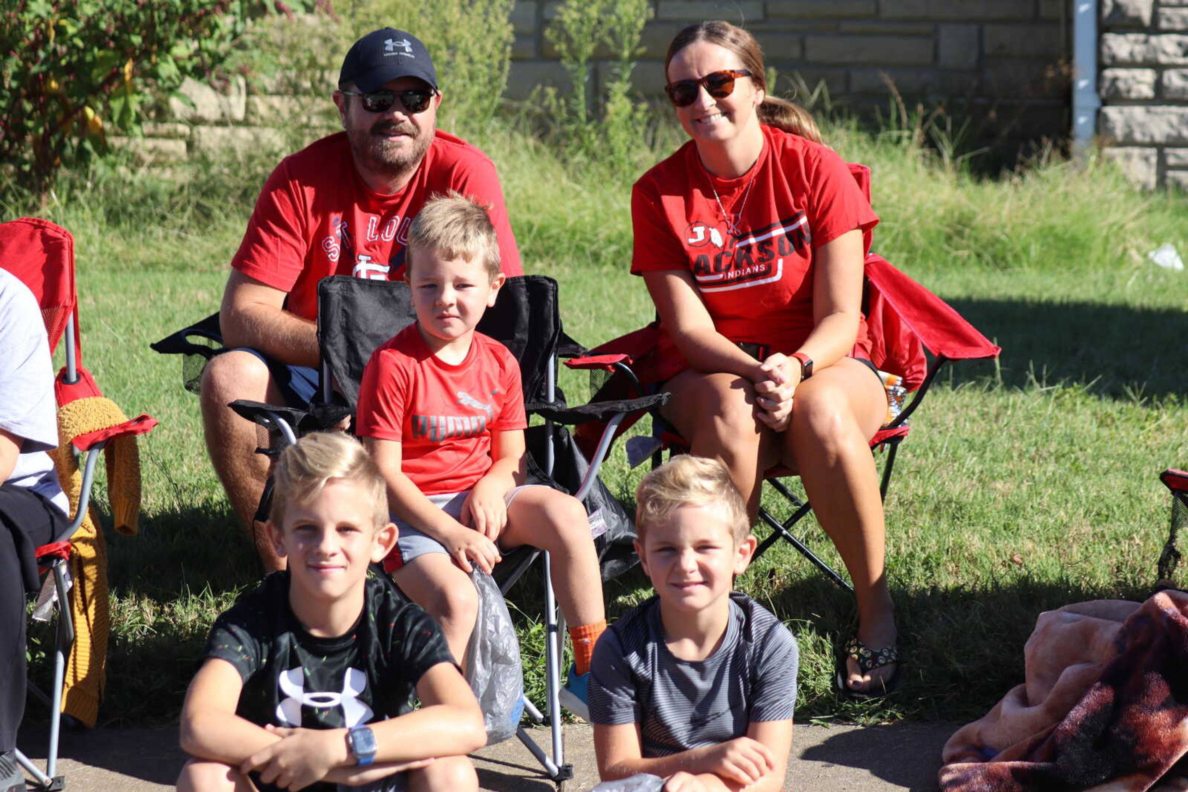 Daniel and Charlotte Smith with their sons, Nolan, Nic and Nathan Smith.