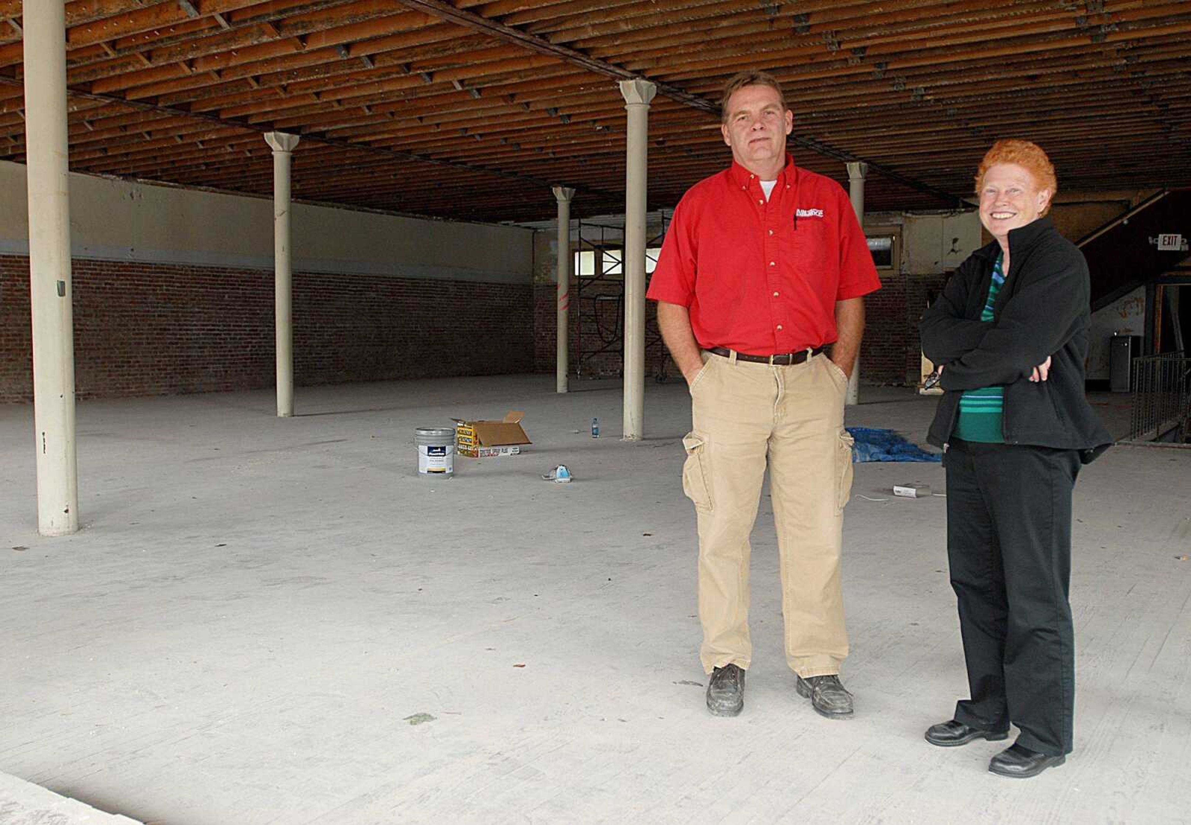 AARON EISENHAUER ~ aeisenhauer@semissourian.com
Kevin Priester, a member of the board of directors, and Martha Brown, president of the Southeast Missouri Children's Museum board of directors, have been working to renovate the building at 502 Broadway to make a home for the Discovery Playhouse. Funding has been an issue, causing the project to fall behind.