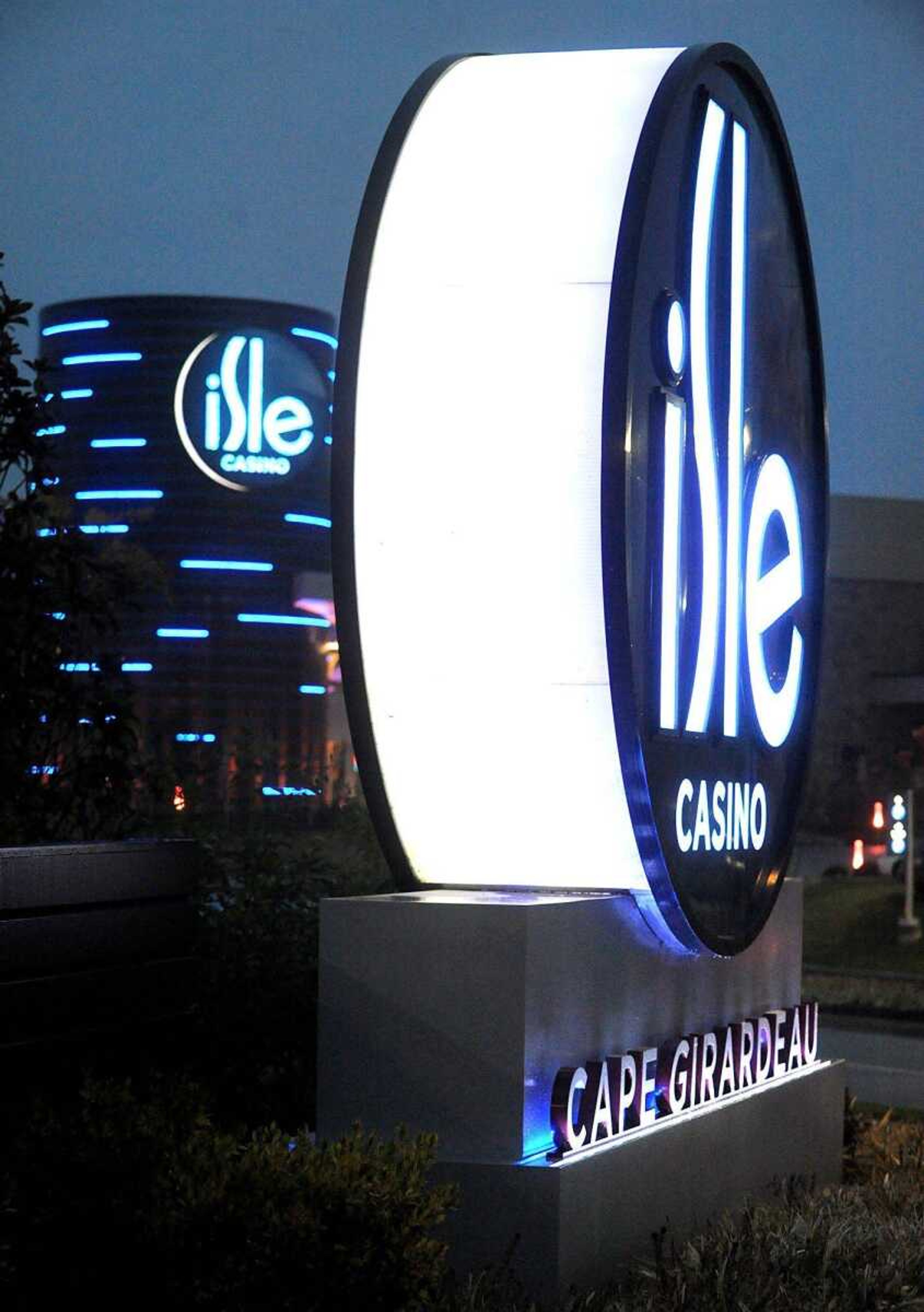 Isle Casino Cape Girardeau, as seen Tuesday evening, Oct. 29, 2013, celebrates its one year anniversary today. (Laura Simon)