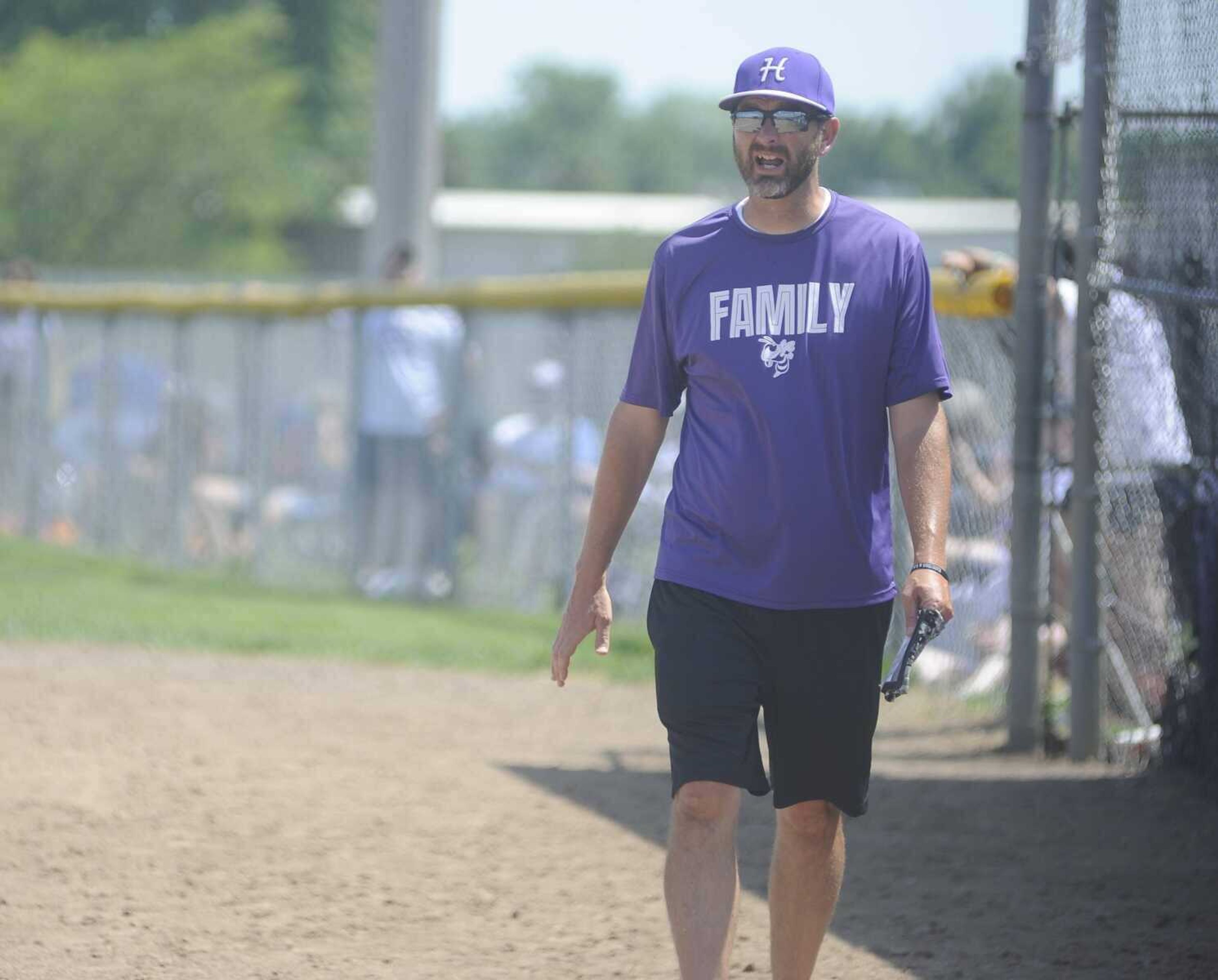 Tri-County Conference Coach of the Year Matt Casper watches over his team.