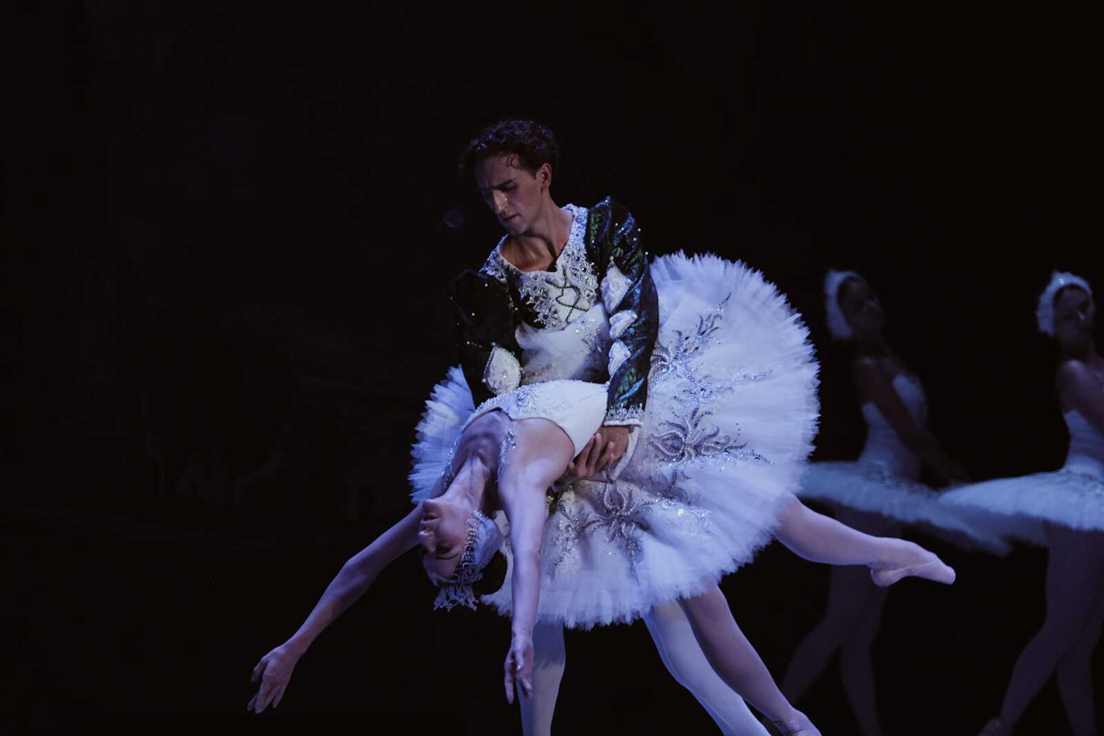 The characters Odette and Siegfried perform in "Swan Lake", coming soon to Southeast Missouri State University's River Campus.