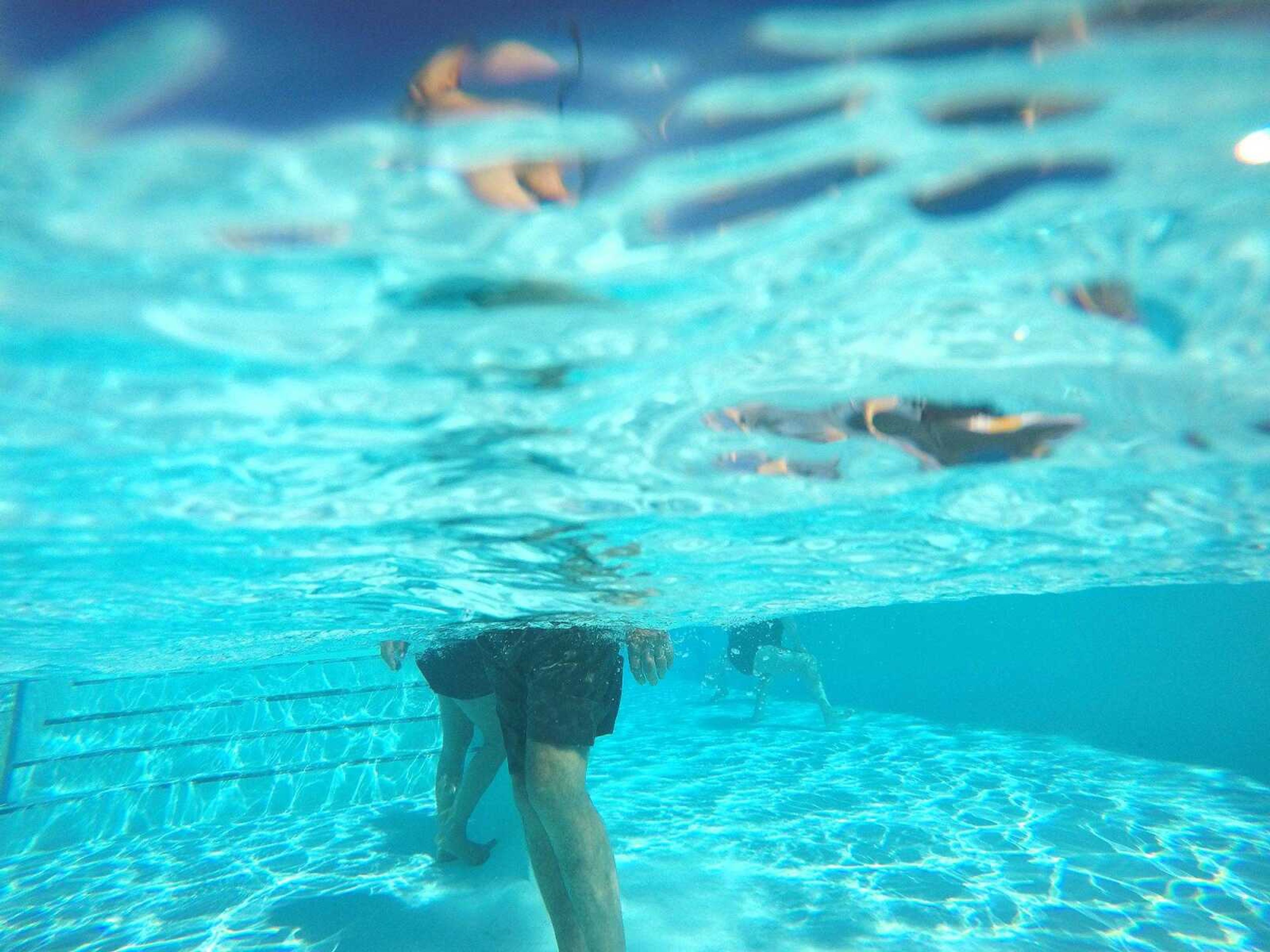 People exercise in the lazy river on Monday, June 19, at Cape Splash.