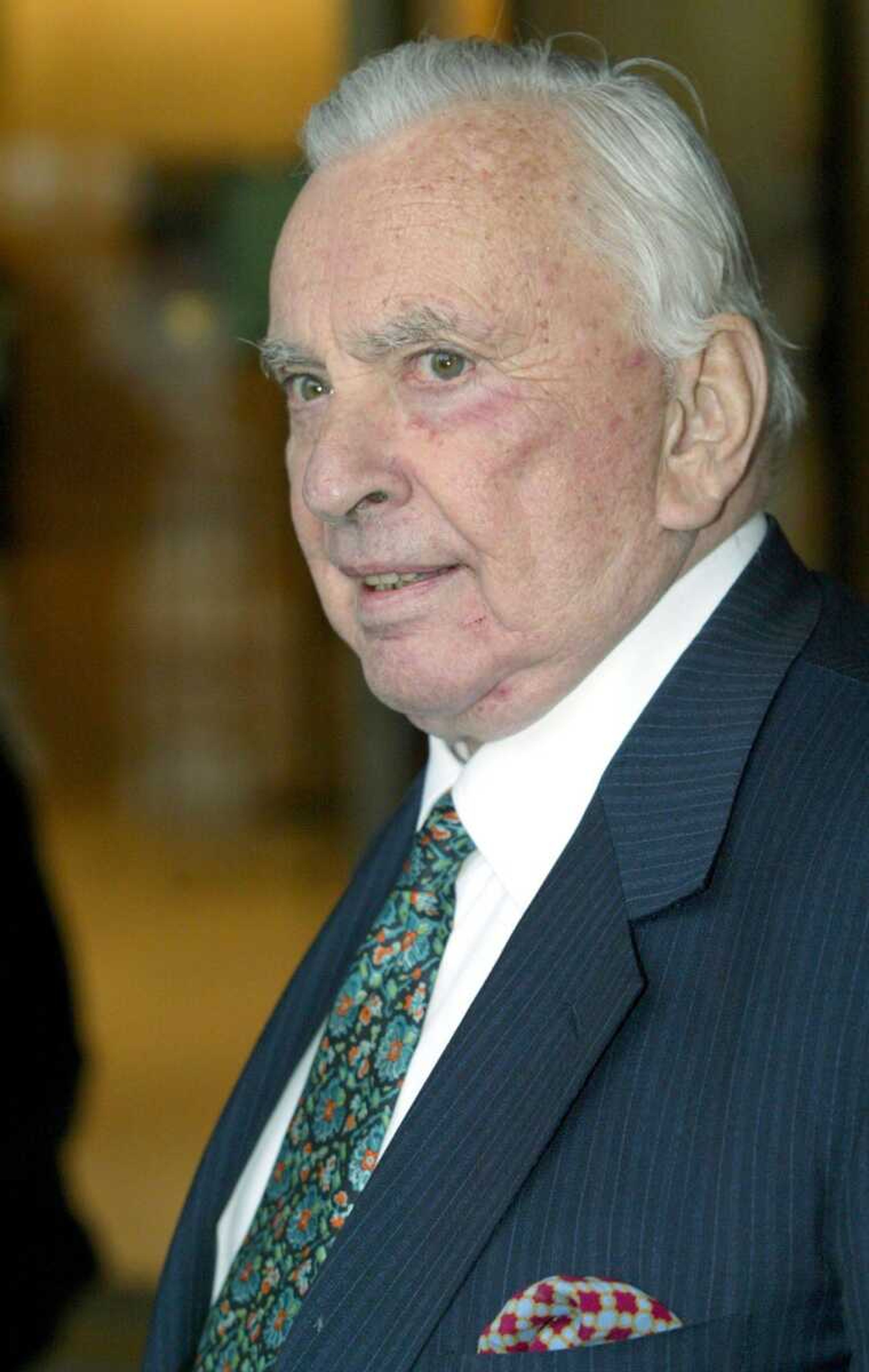 FILE - In this May 5, 2003 file photo, author Gore Vidal arrives for the Film Society of Lincoln Center's gala event in New York. Vidal died Tuesday, July 31, 2012, at his home in Los Angeles. He was 86. (AP Photo/Stuart Ramson, File)