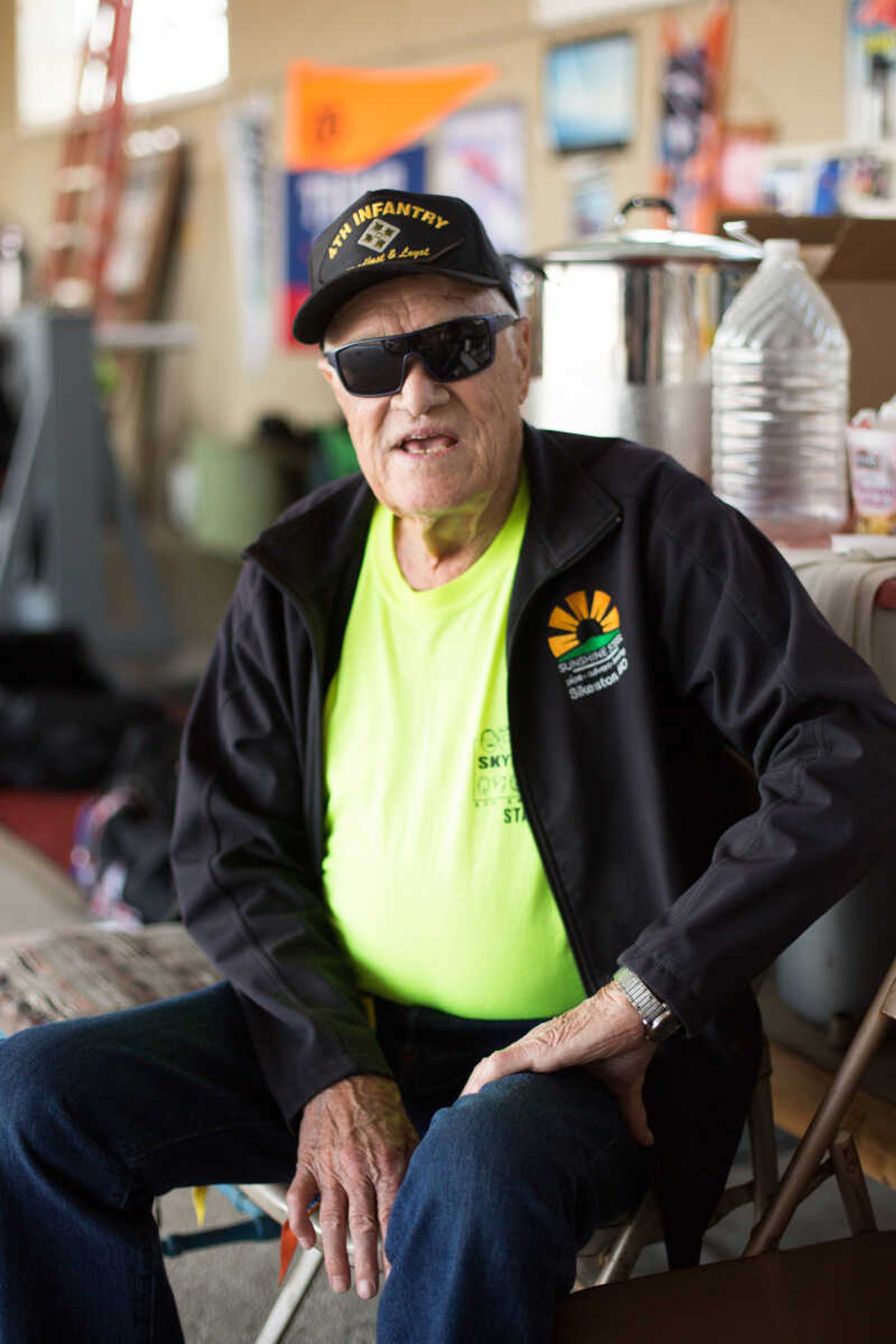 Don Dorris, 85, shares his story while seated in a hangar at Cairo Regional Airport on November 7, 2020. 