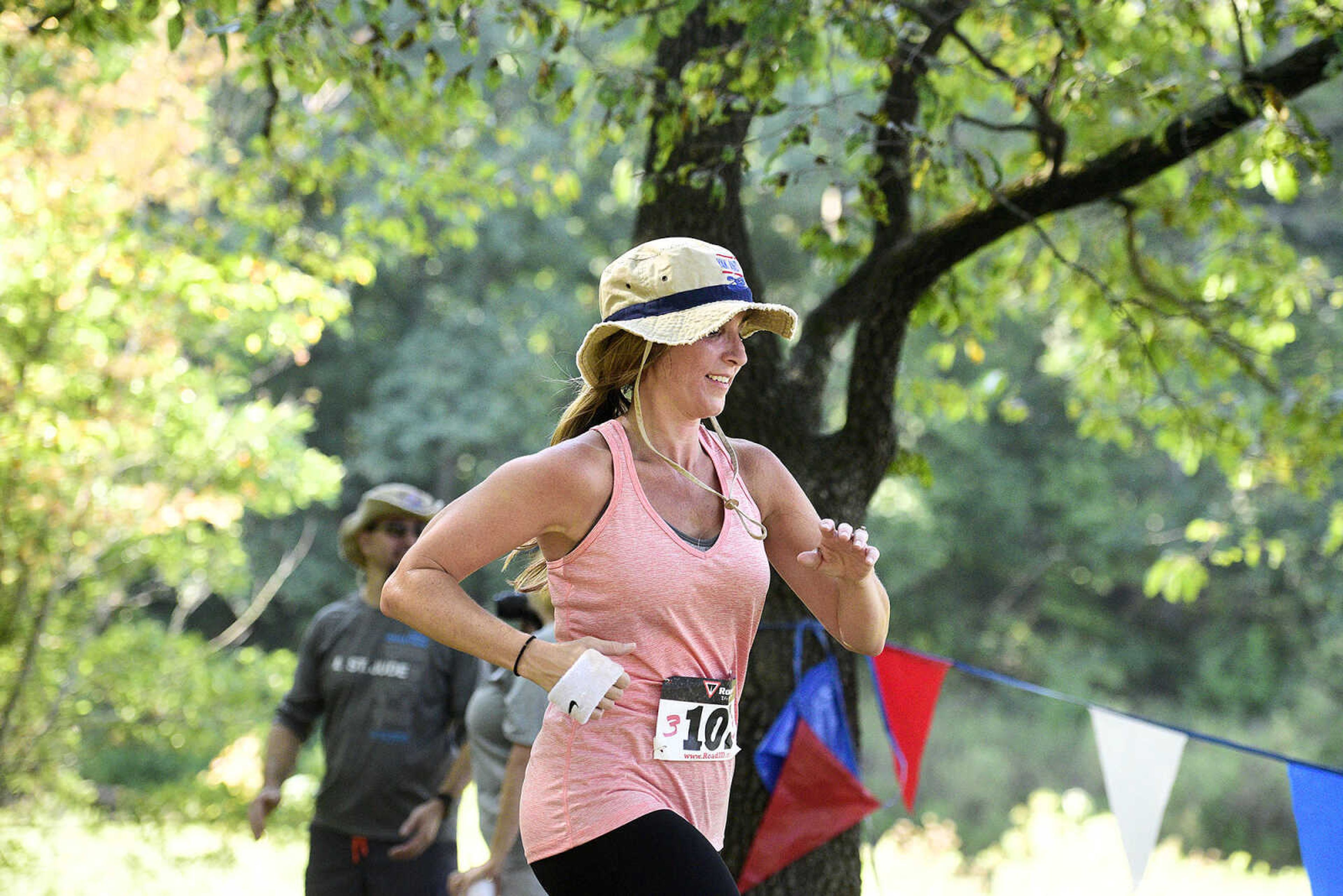 Participants run after kayaking on Lake Boutin during the first ever St. Jude Heroes Yak 'n Run on Saturday, Aug. 26, 2017, at Trail of Tears State Park. All proceeds from the event support St. Jude Children's Research Hospital