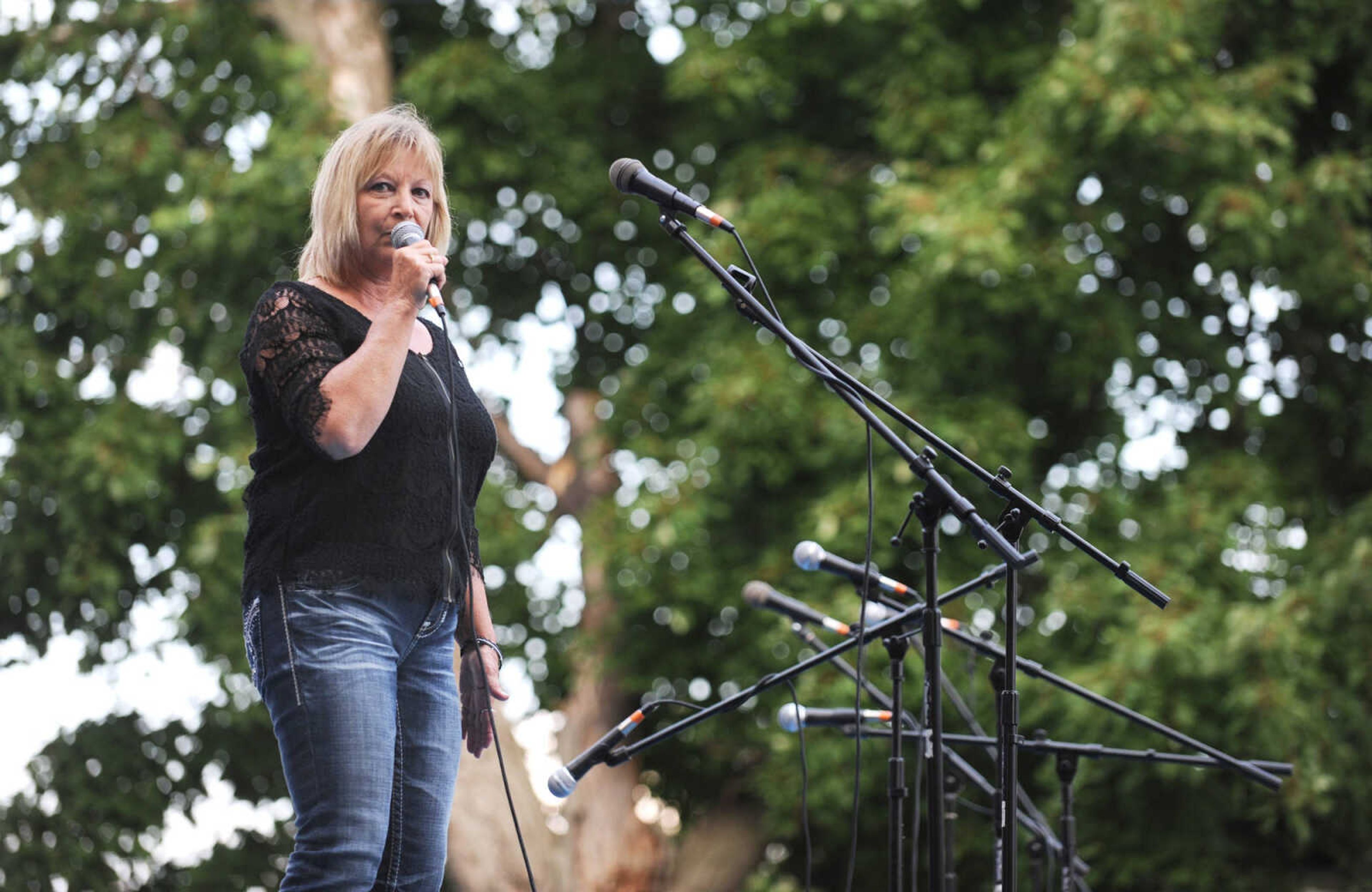 GLENN LANDBERG ~ glandberg@semissourian.com


Janet Revelle performs a song during the Senior Idols competition Wednesday, July 23, 2014 as part of the Jackson Homecomers.