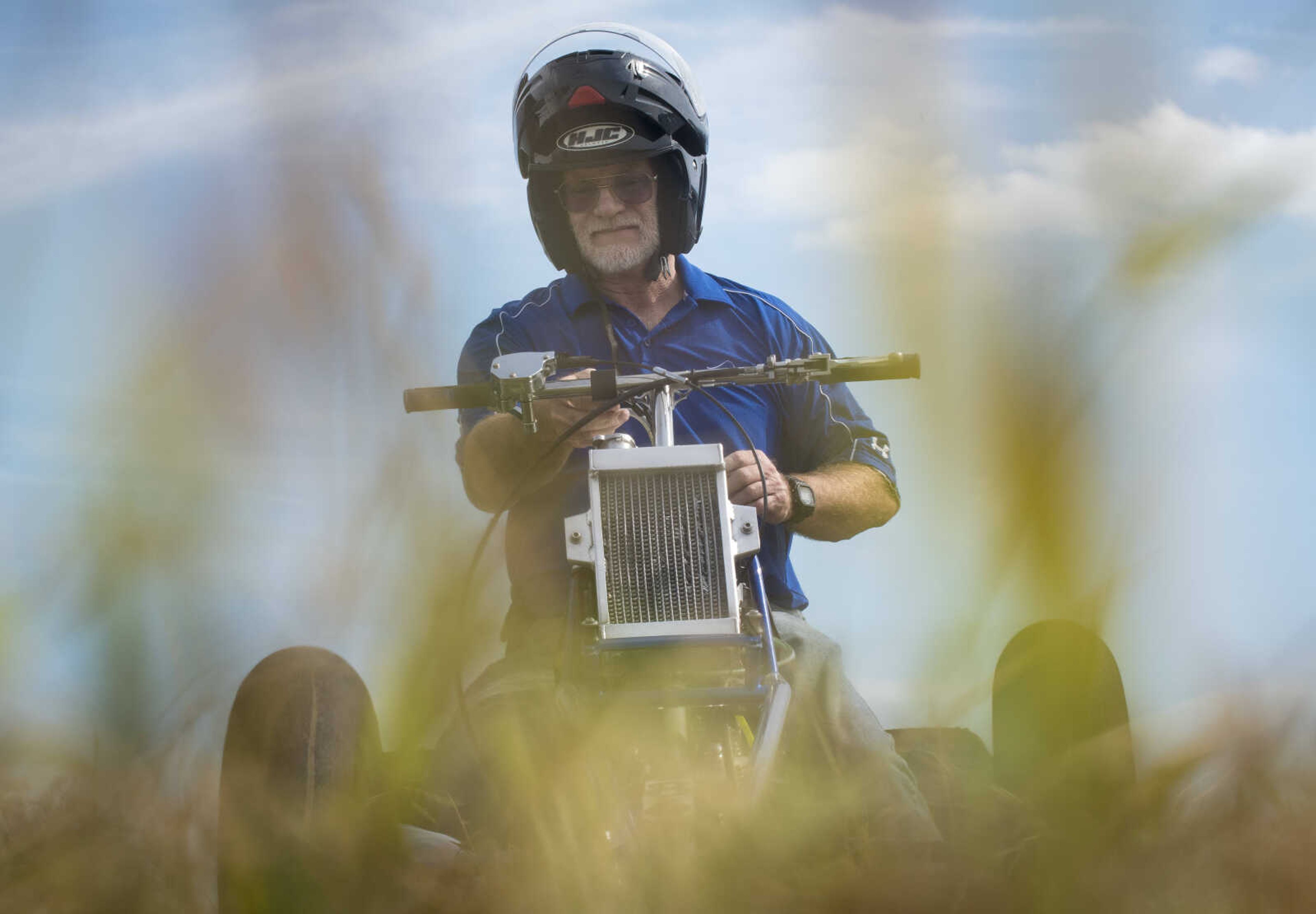 Frank Wilson sits on his ATV at the Missouri Dirt Motorsports Saturday, August 12, 2017 in Sikeston.