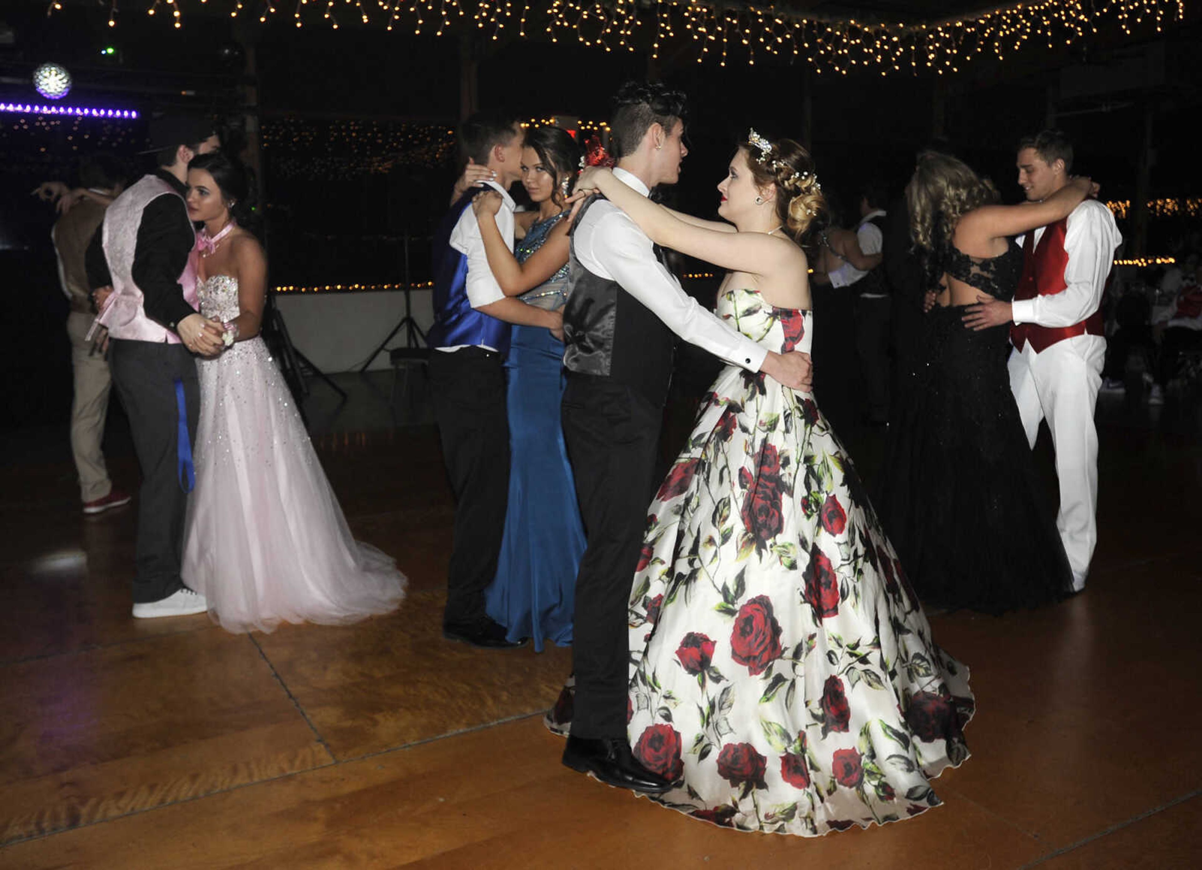 FRED LYNCH ~ flynch@semissourian.com
Scott City High School students dance at their prom Saturday, April 8, 2017 at Deerfield Lodge.