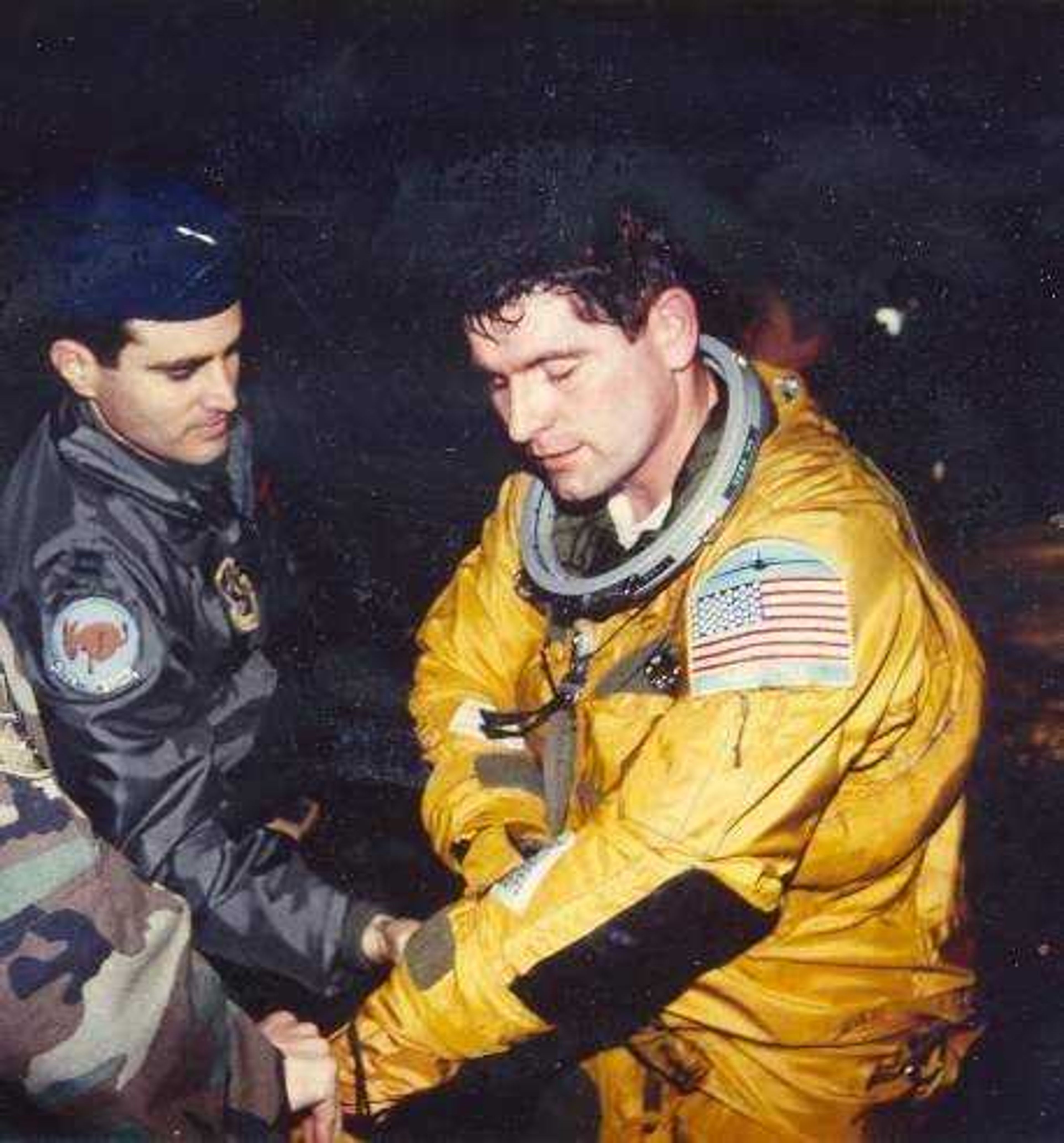 This photo was taken of Larry Bill after a U-2 mission during the Cold War.   (Not an endorsement by the U.S. Air Force)