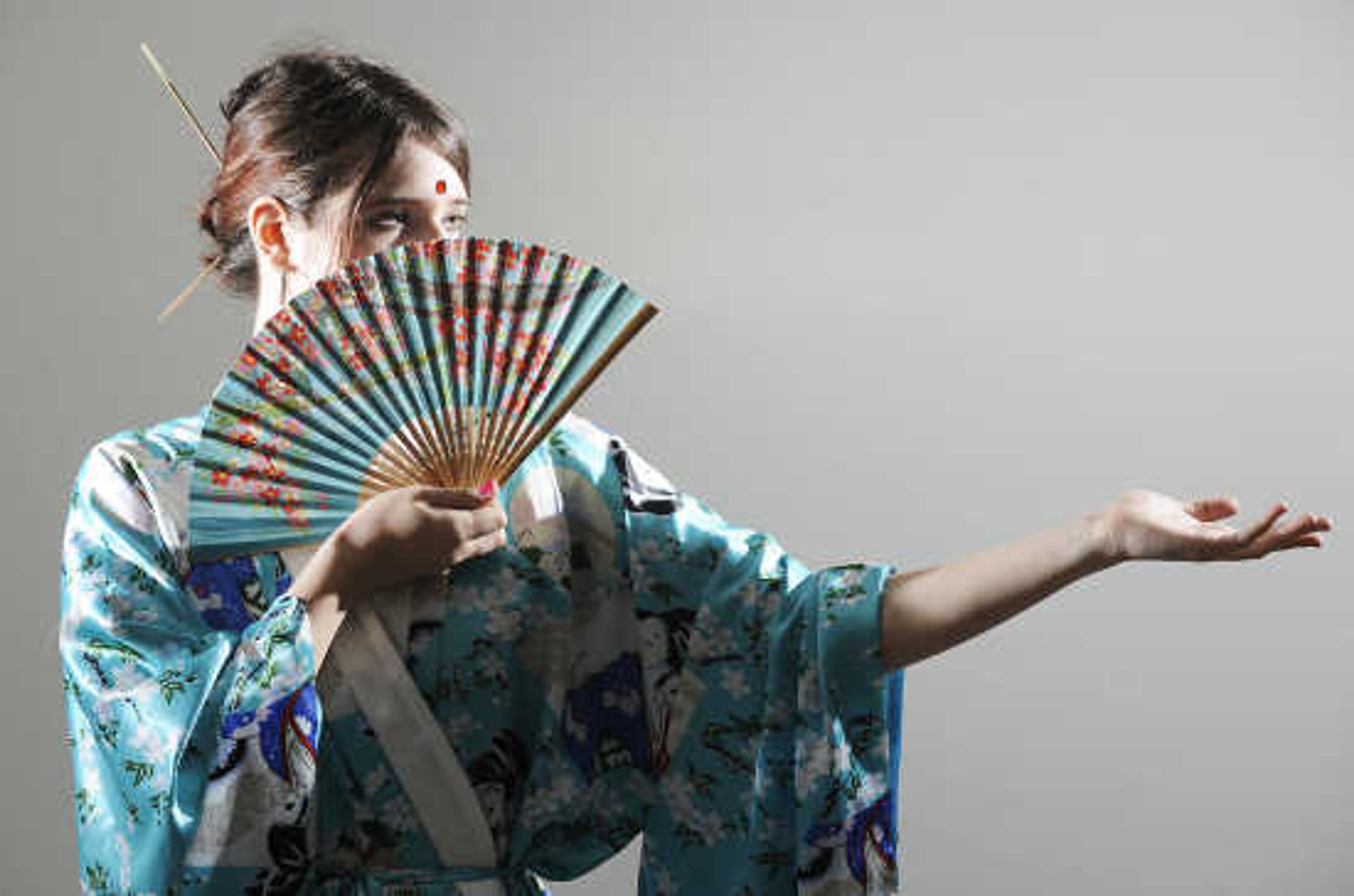 Kaylee Taylor dressed as Madame Kagura from the comic 'Black Silk,' for the Cape Comic Con 2012 costume contest at the Osage Center in Cape Girardeau Saturday, April 21.