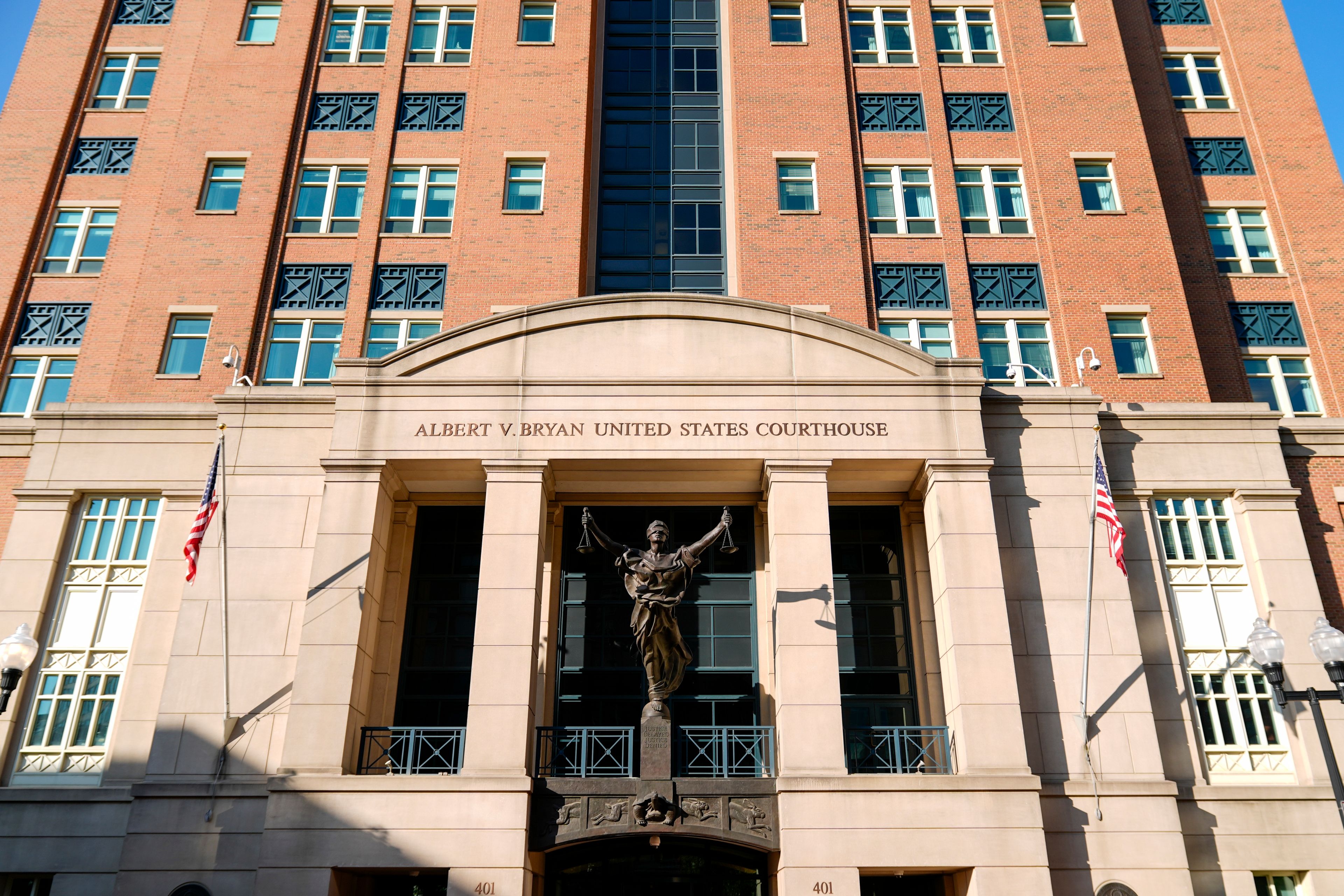 The U.S. District Court for the Eastern District of Virginia is seen Monday, Sept. 9, 2024, in Alexandria, Va. (AP Photo/Stephanie Scarbrough)