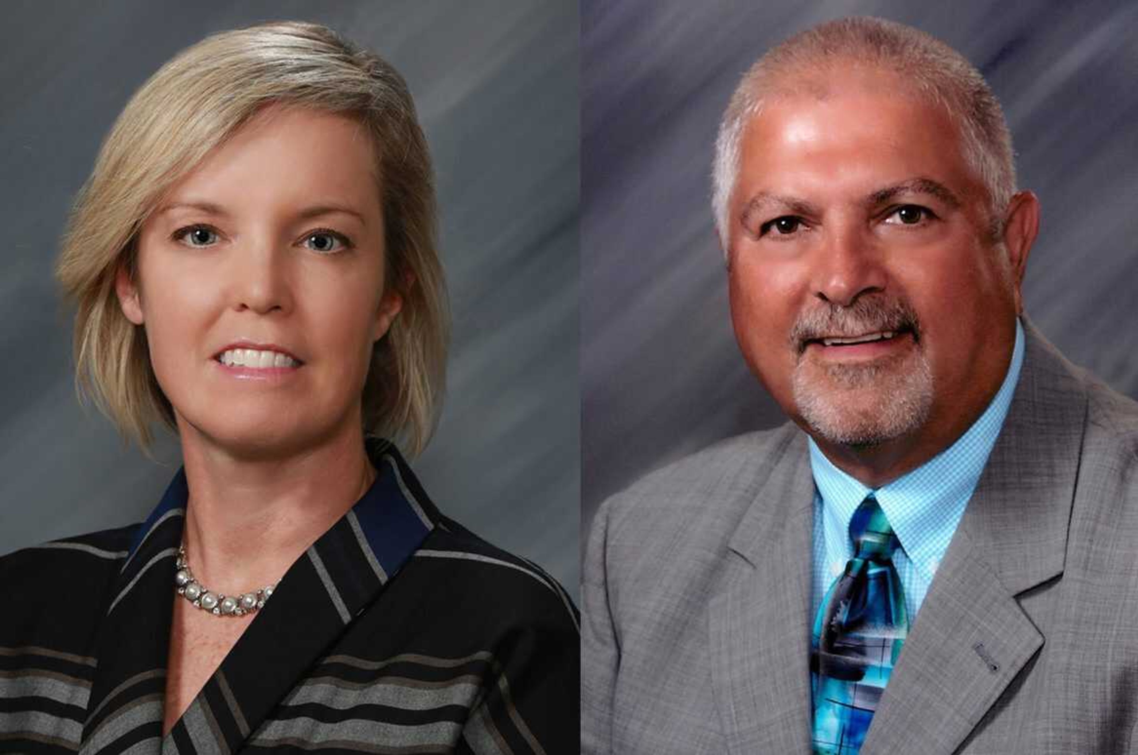 Stacy Kinder, left, and Bob Fox are running for mayor of Cape Girardeau. The general election will be April 5.