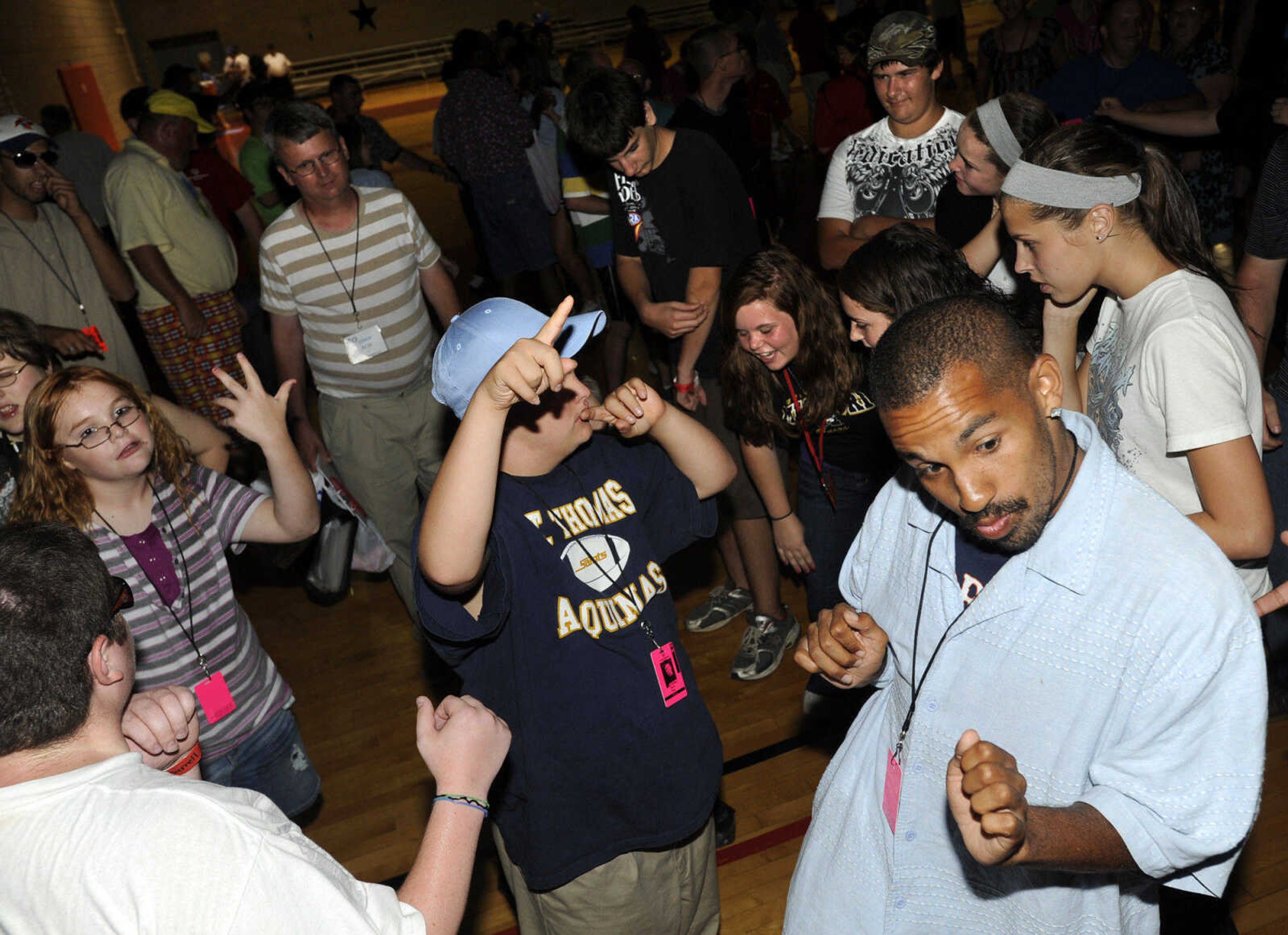 FRED LYNCH ~ flynch@semissourian.com
Special Olympians enjoy dancing Saturday, Aug. 13, 2011 at the Student Recreation Center.