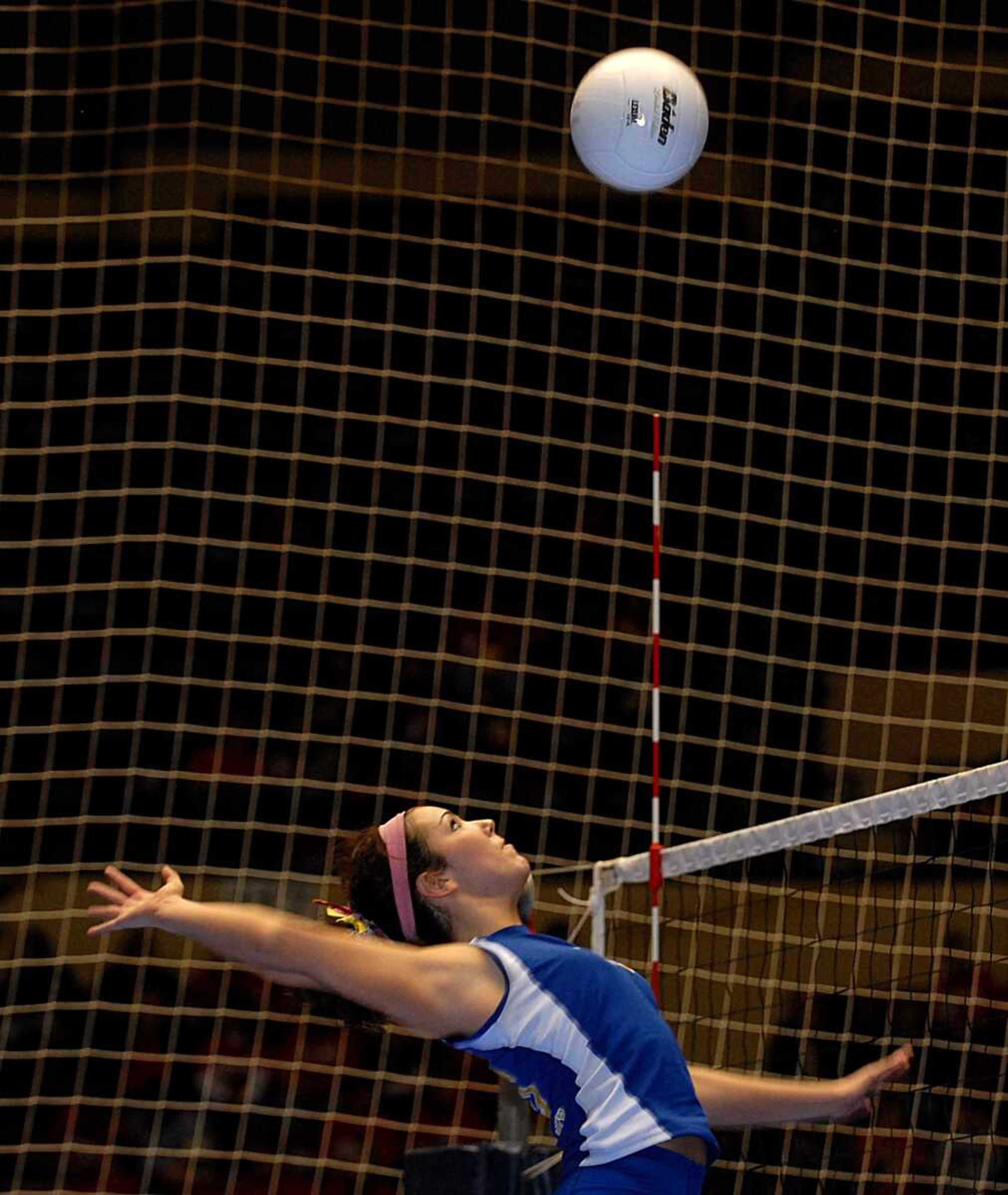 AARON EISENHAUER ~ aeisenhauer@semissourian.com
Brooke Simpson leaps up for a kill against Ash Grove.