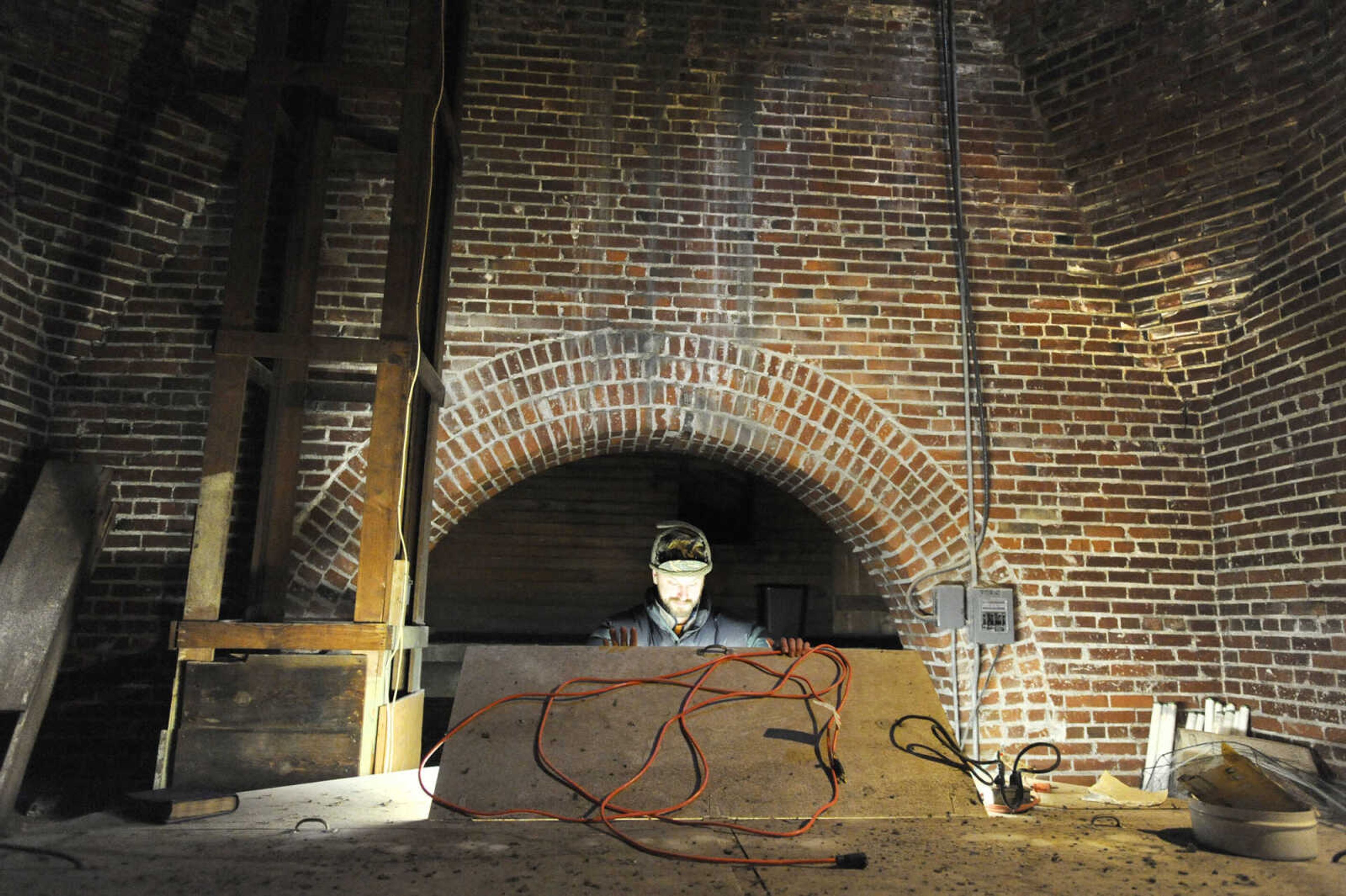 LAURA SIMON ~ lsimon@semissourian.com

Cape Girardeau County Recorder of Deeds, Andrew Blattner, checks out features inside the dome of the Cape Girardeau County Courthouse in Jackson, Missouri, Wednesday, Feb. 18, 2015.