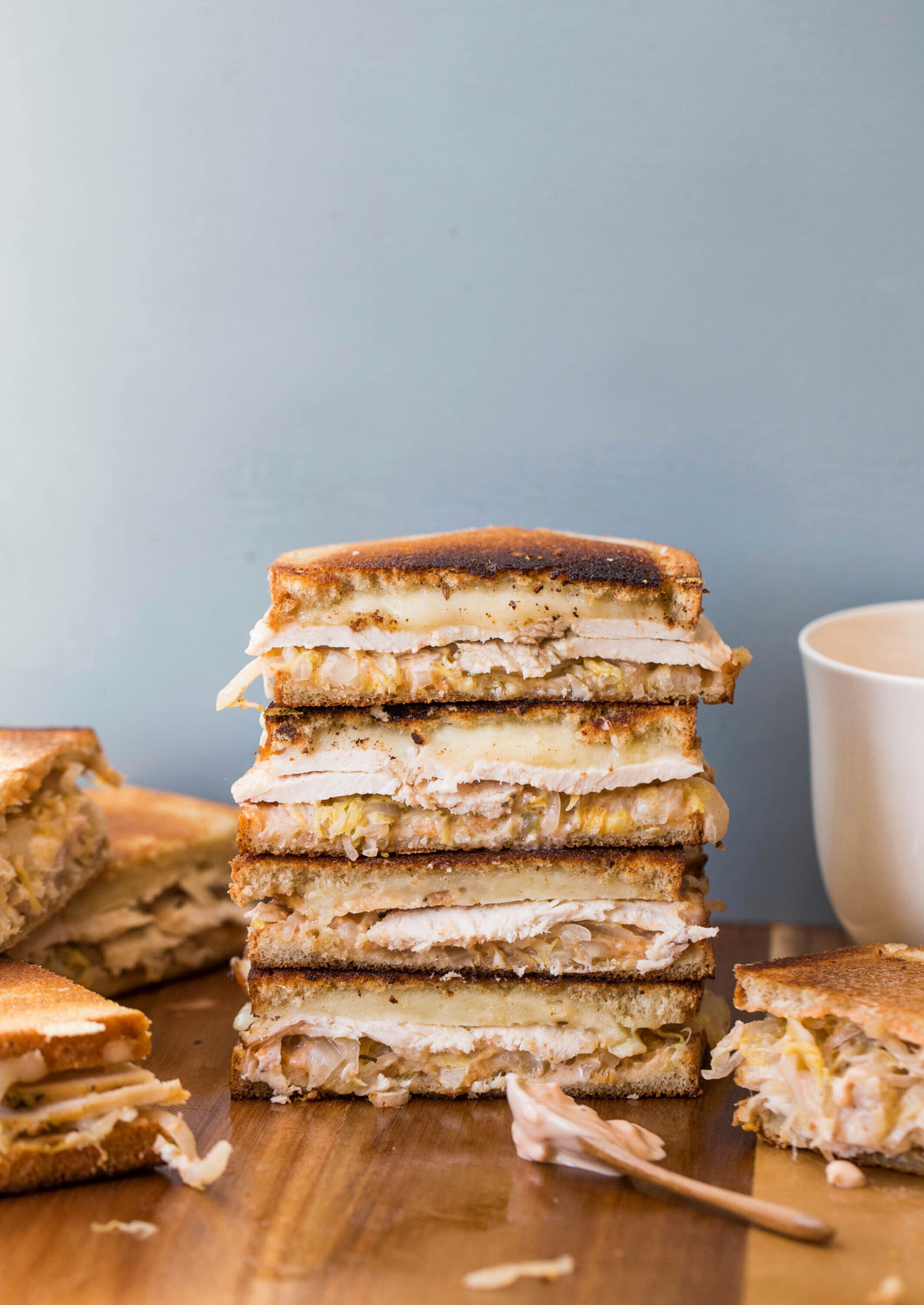 Turkey reuben sandwiches appear in New York on Oct. 17, 2017. (Katie Workman via AP)