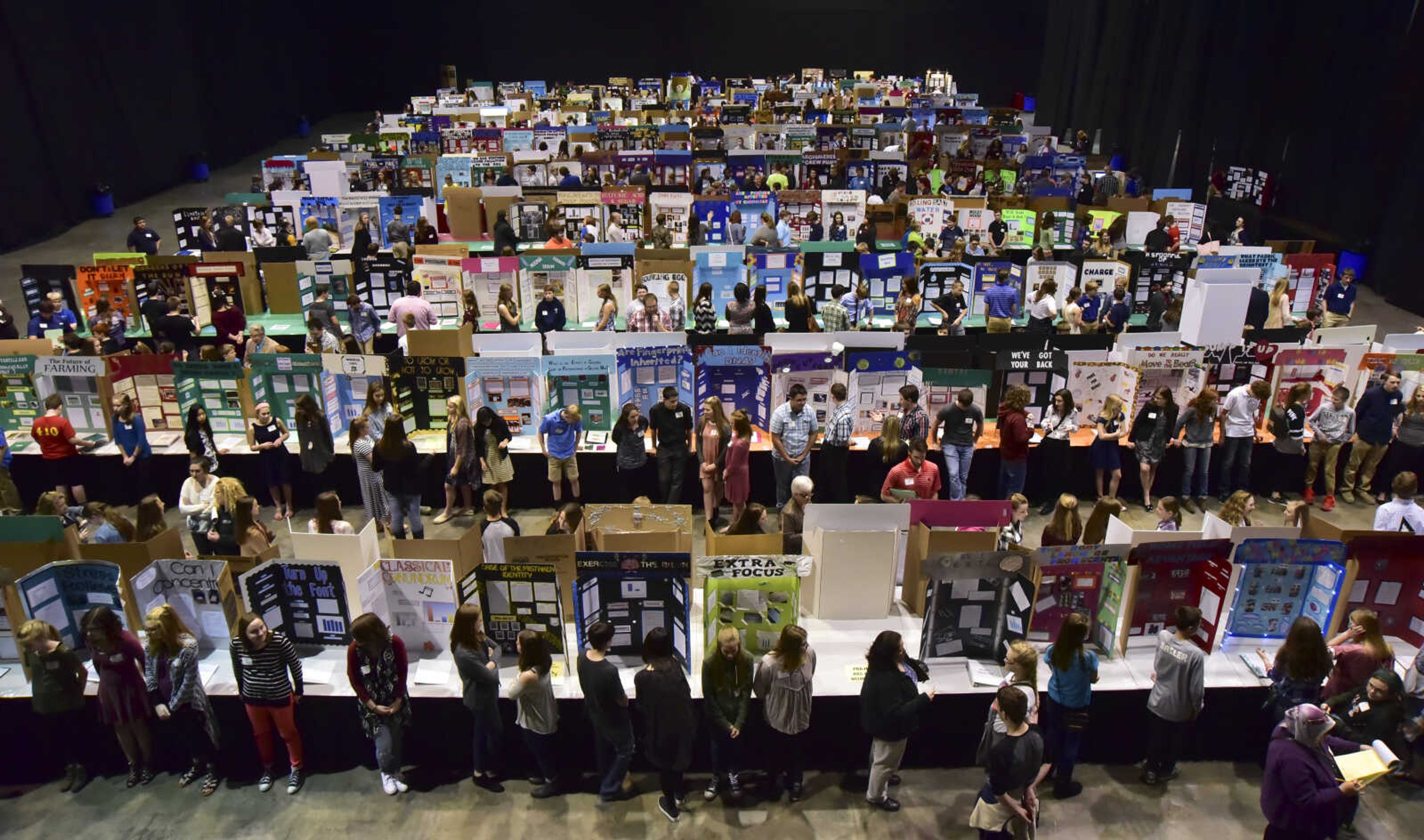 Judging of the Southeast Missouri Regional Science Fair Tuesday, March 7, 2017 at the Show Me Center in Cape Girardeau.