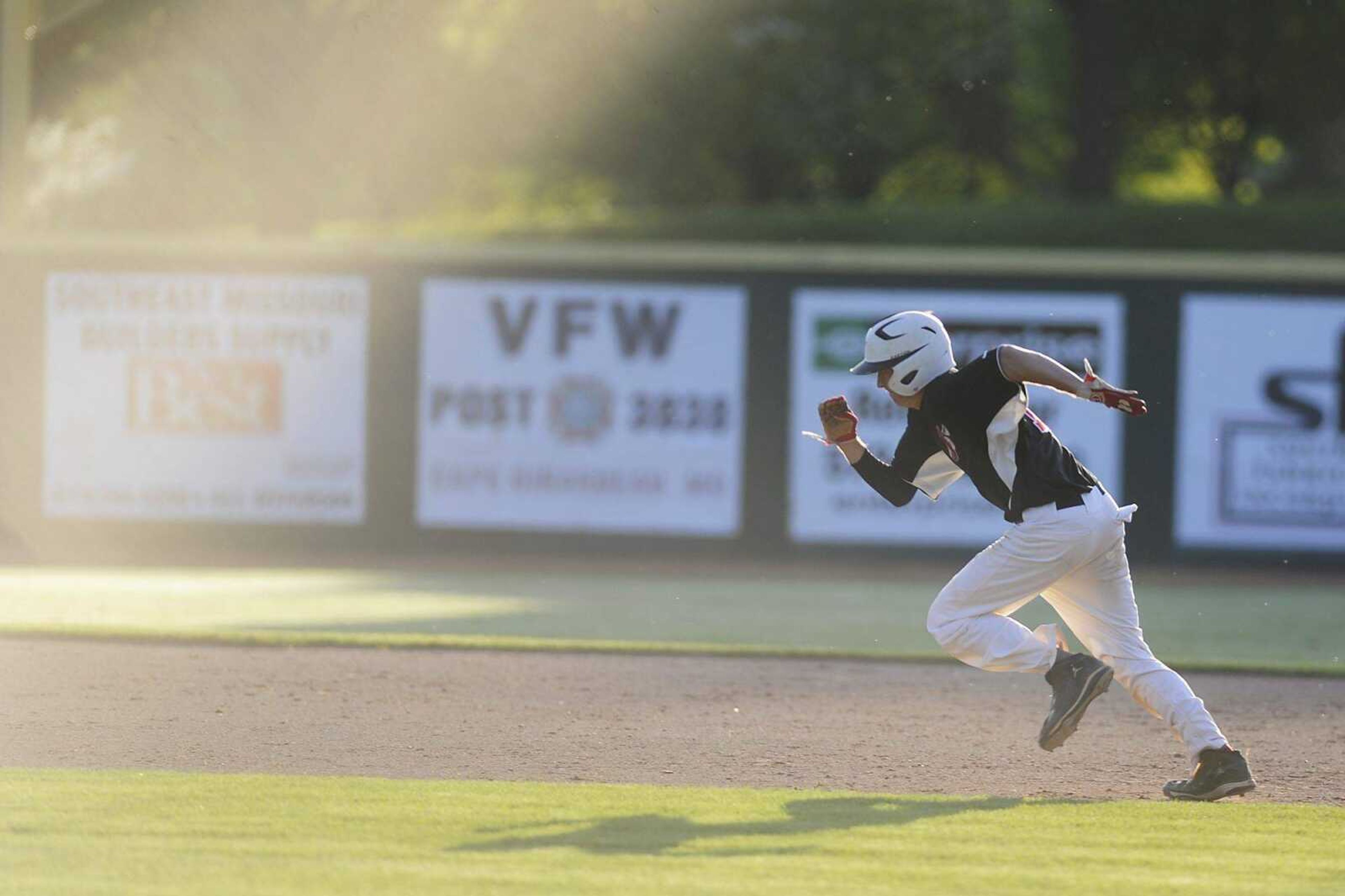 Jackson's Cole Blanton runs for third during the Indians' win over Sikeston.