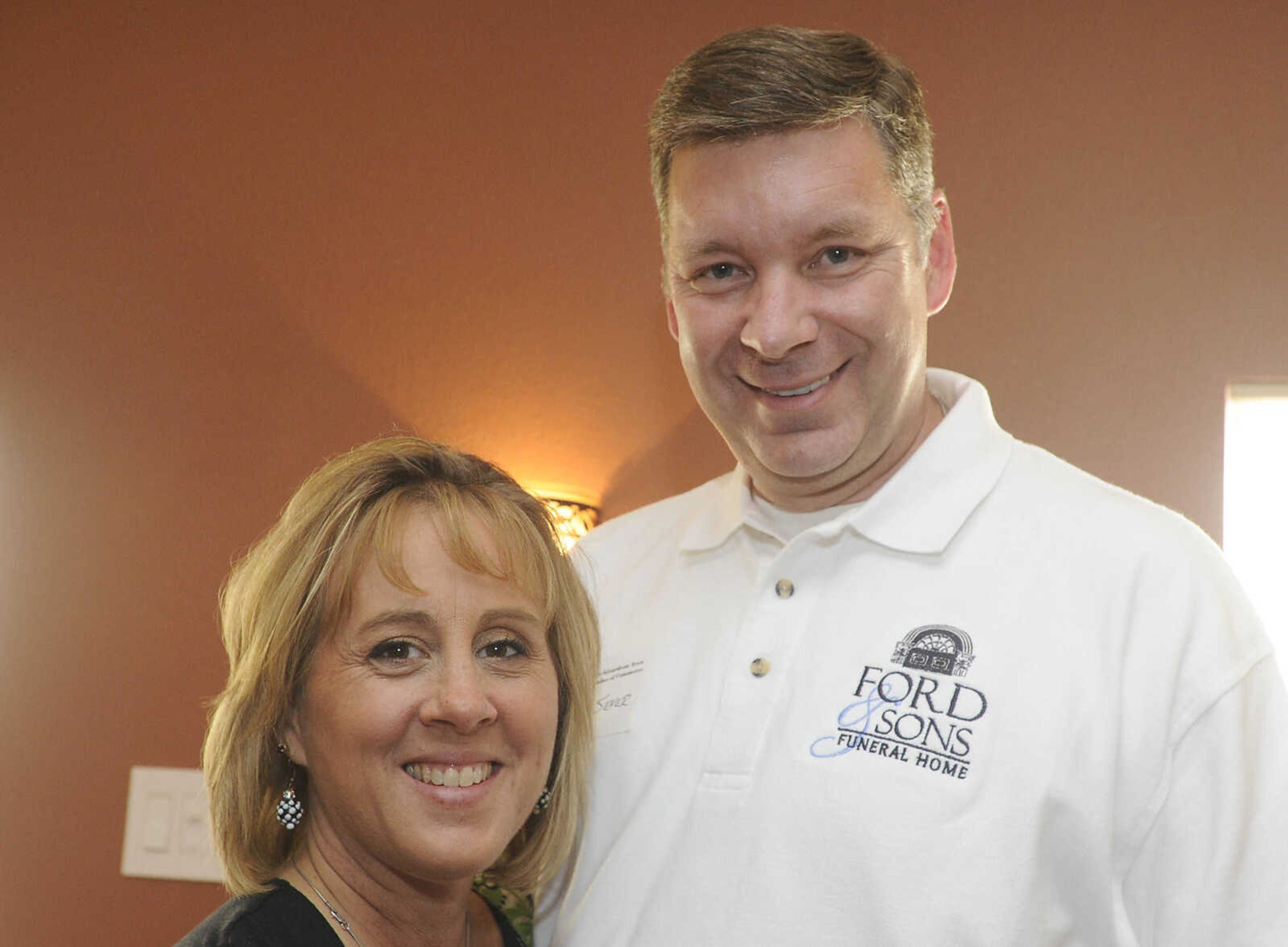 Chris, right, and Joni Seyer of Ford and Sons Funeral Home at the Cape Girardeau Area Chamber of Commerce Business After Hours Tuesday, July 16, at the Hunter Valley Winery, 762 State Highway V, in Cape Girardeau.