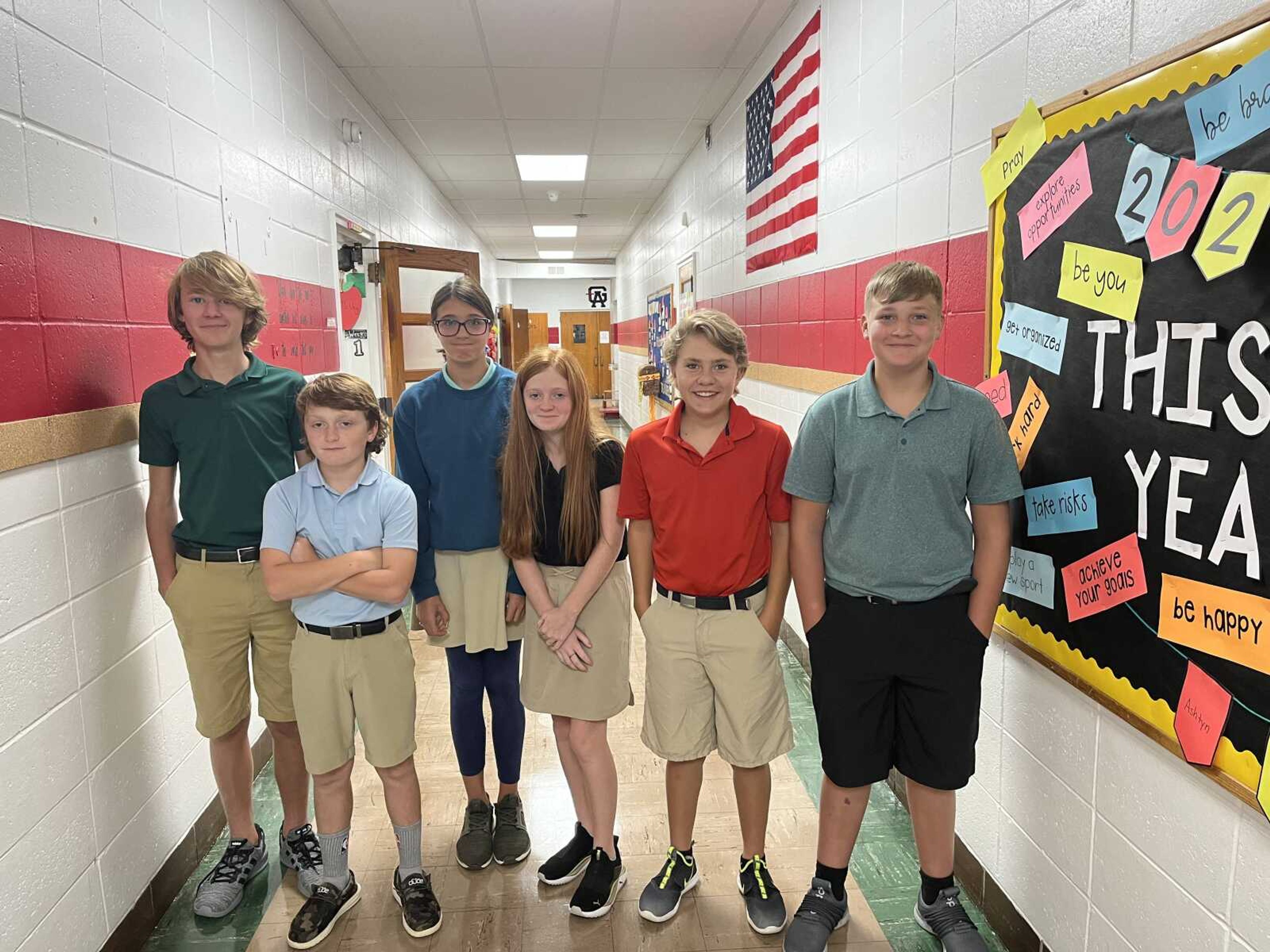 The Guardian Angel Jr. Beta Club officers for 2022-2023 are President-Porter Gadberry; Vice-President-Kasyn Seabaugh; Treasurer-Rylie Priggel; Secretary-Adisyn Seabaugh; Chaplain-Jonah Dirnberger; and Peace Keeper-Weston Woods.