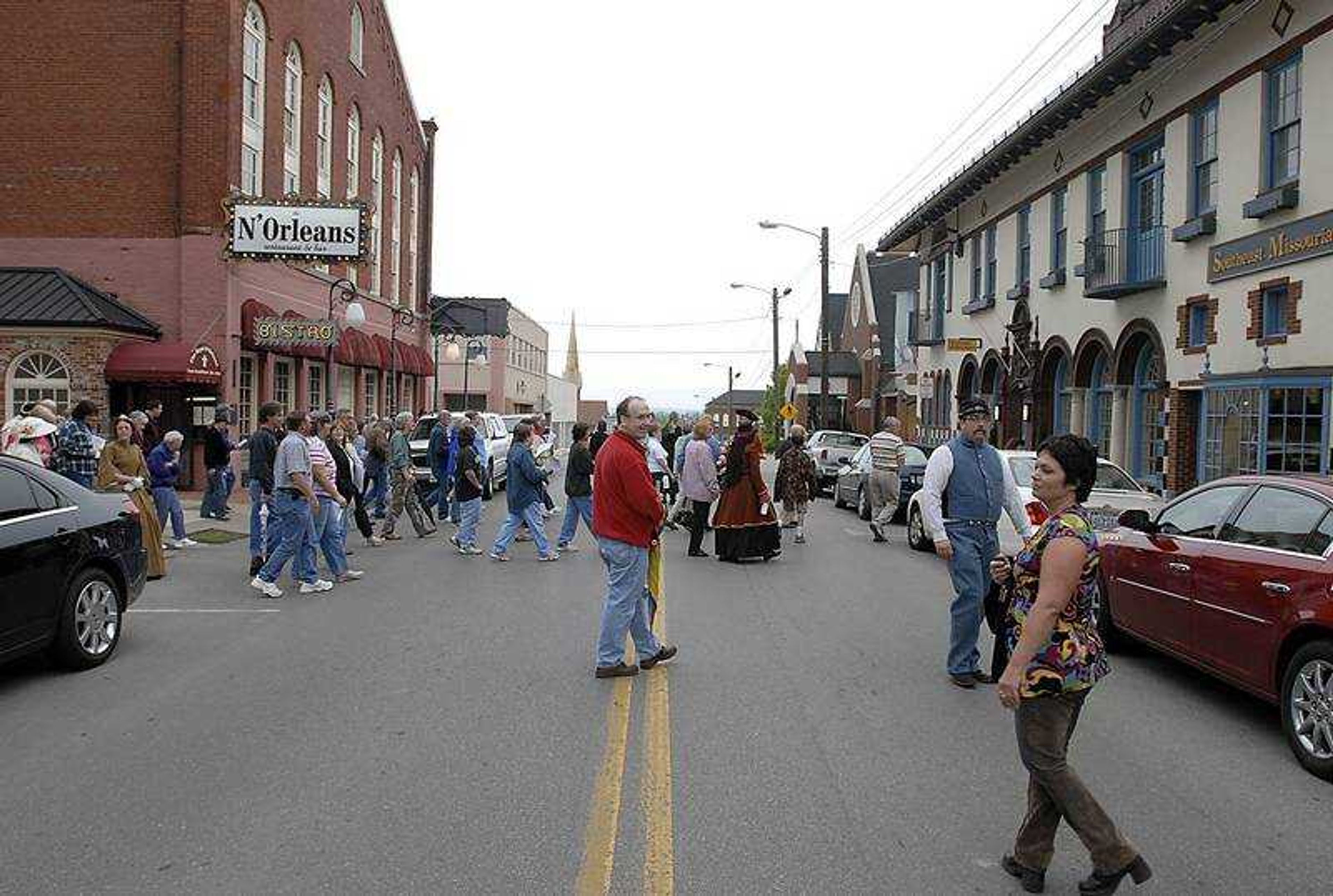 KIT DOYLE ~ kdoyle@semissourian.com
Historic Preservation Month was marked Friday, May 9, 2008, with the "This Place Matters" walking tour of historic buildings in downtown Cape Girardeau.