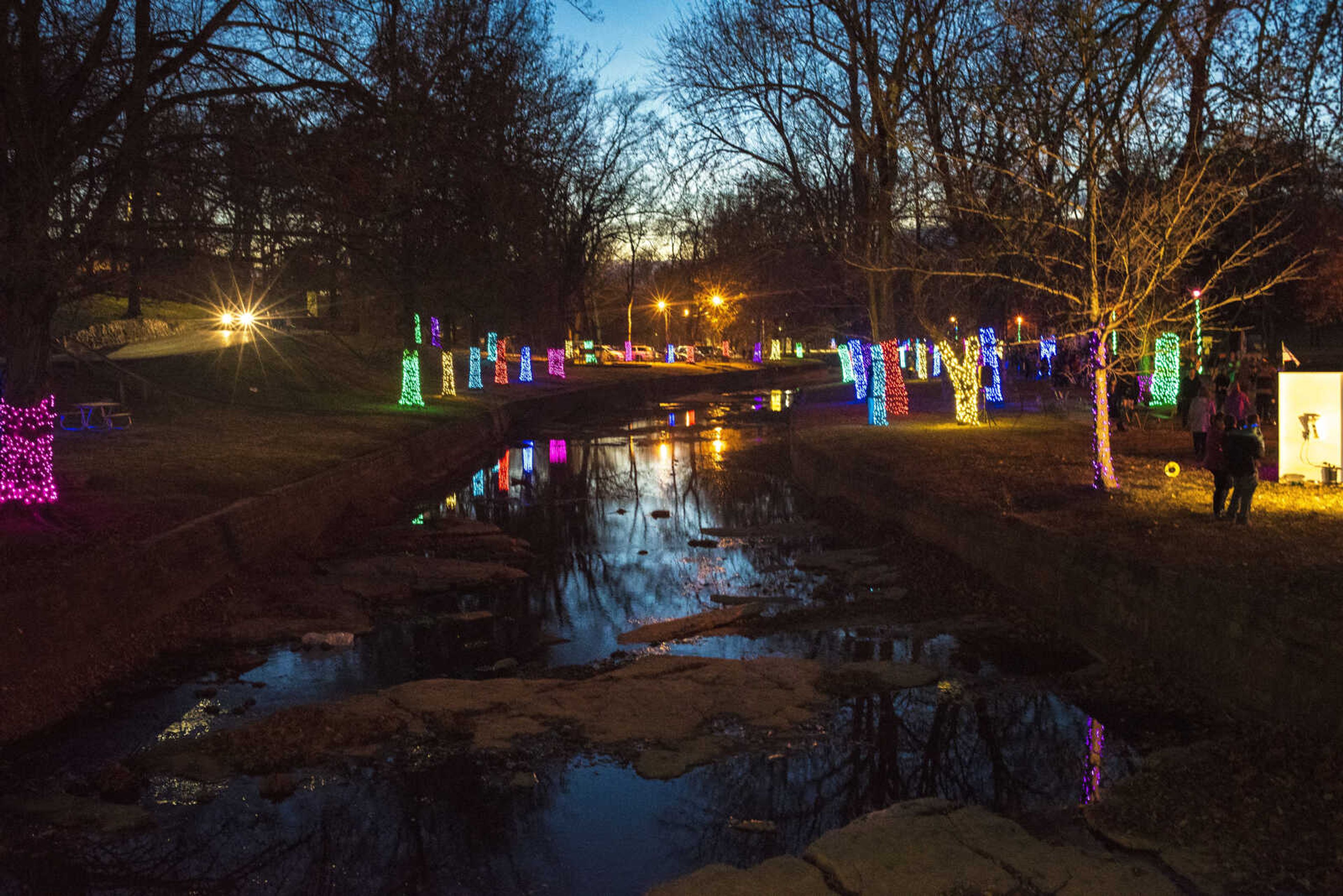 Holiday lights during the Jackson Holiday Extravaganza Friday, Nov. 24, 2017 at the Jackson City Park.