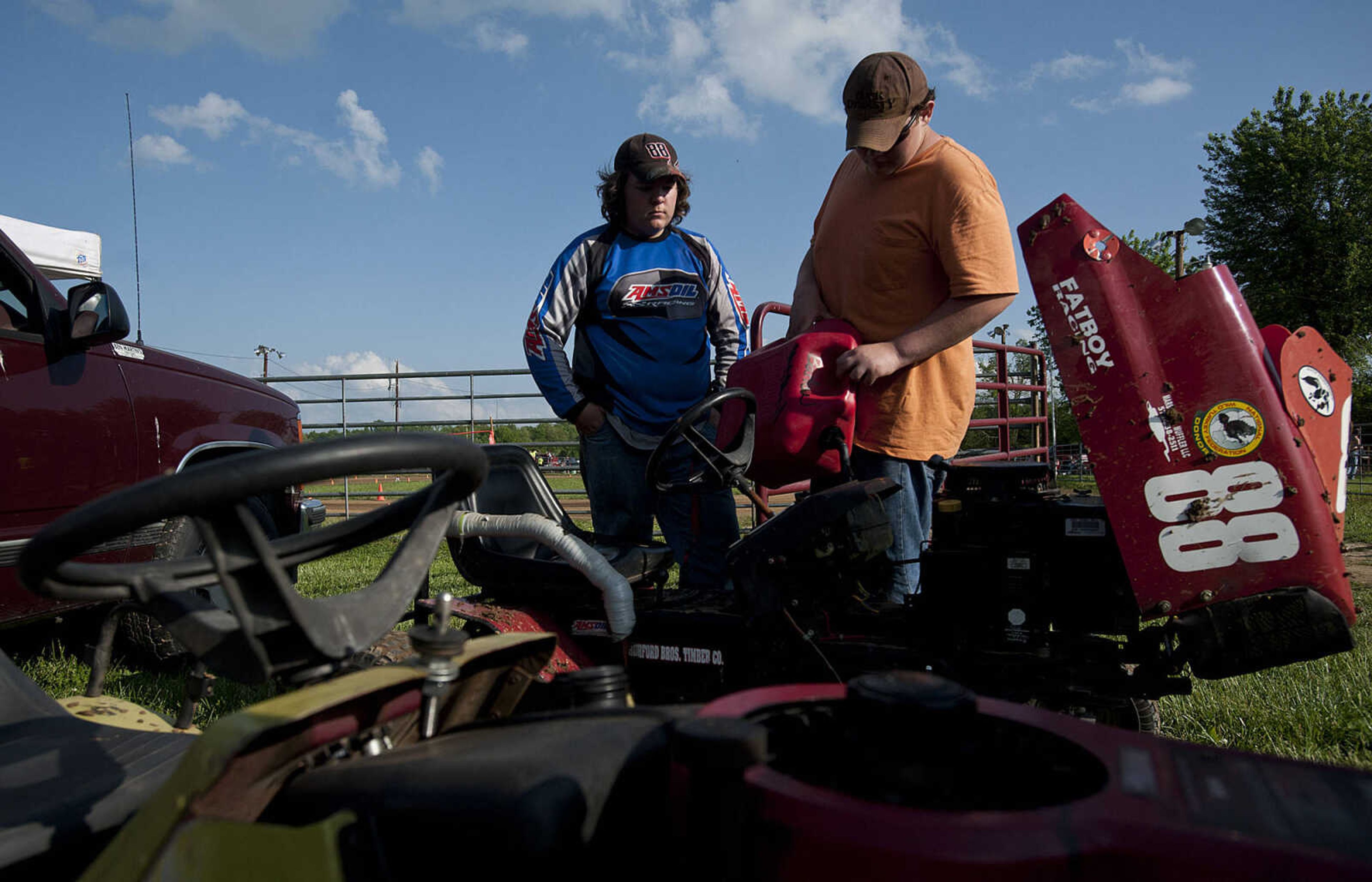 The Southeast Missouri Lawnmower Racing Association's Racing for a Cure presented by the Patton Lions Club at the Patton Saddle Club Saturday, May 10, in Patton, Mo. Proceeds from the event will go towards the Bollinger County Relay for Life.