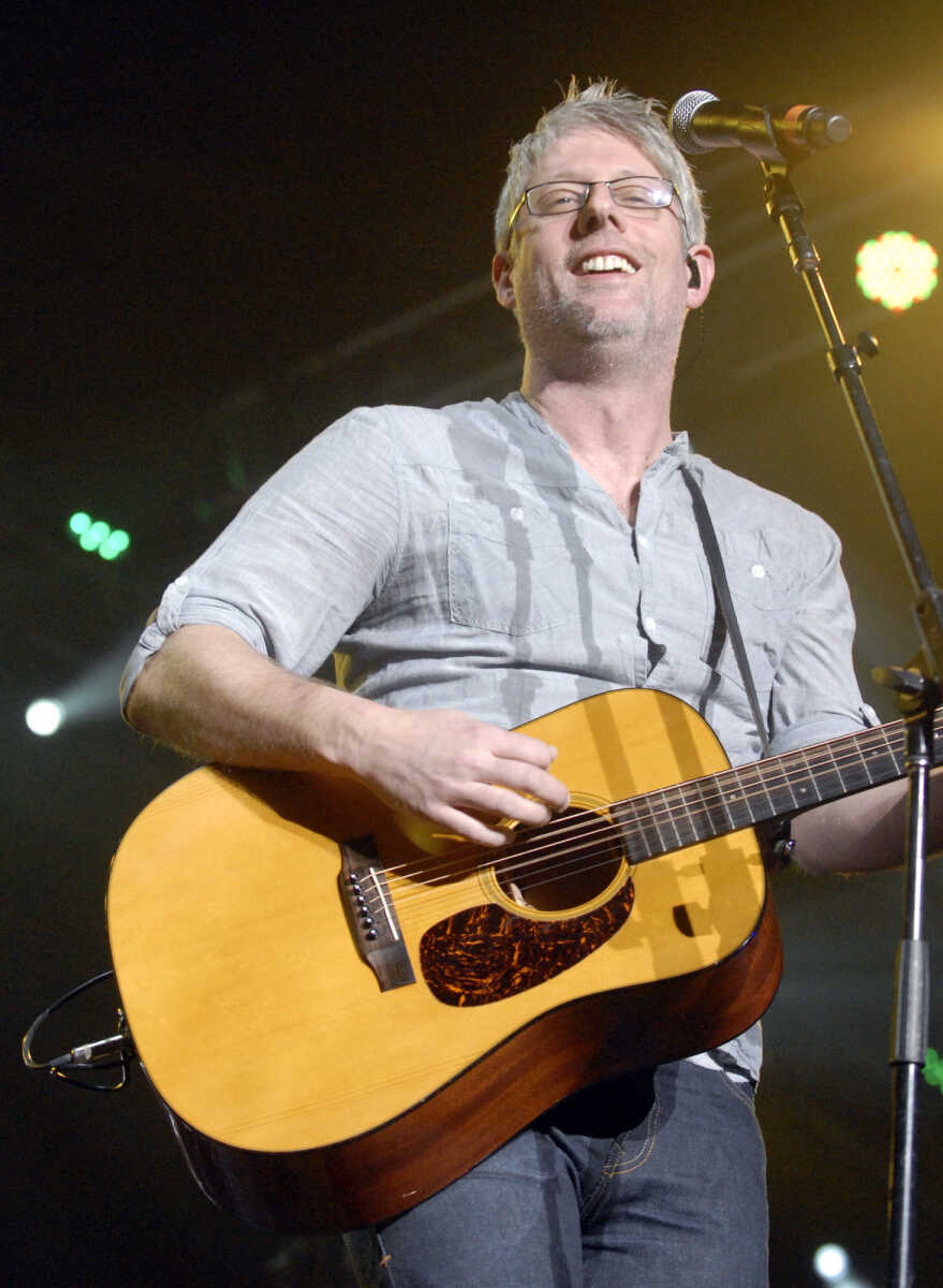 LAURA SIMON~lsimon@semissourian.com
Matt Maher performs Friday, January 28, 2011 during the Rock and Worship Roadshow 2011 tour at the Show Me Center in Cape Girardeau.