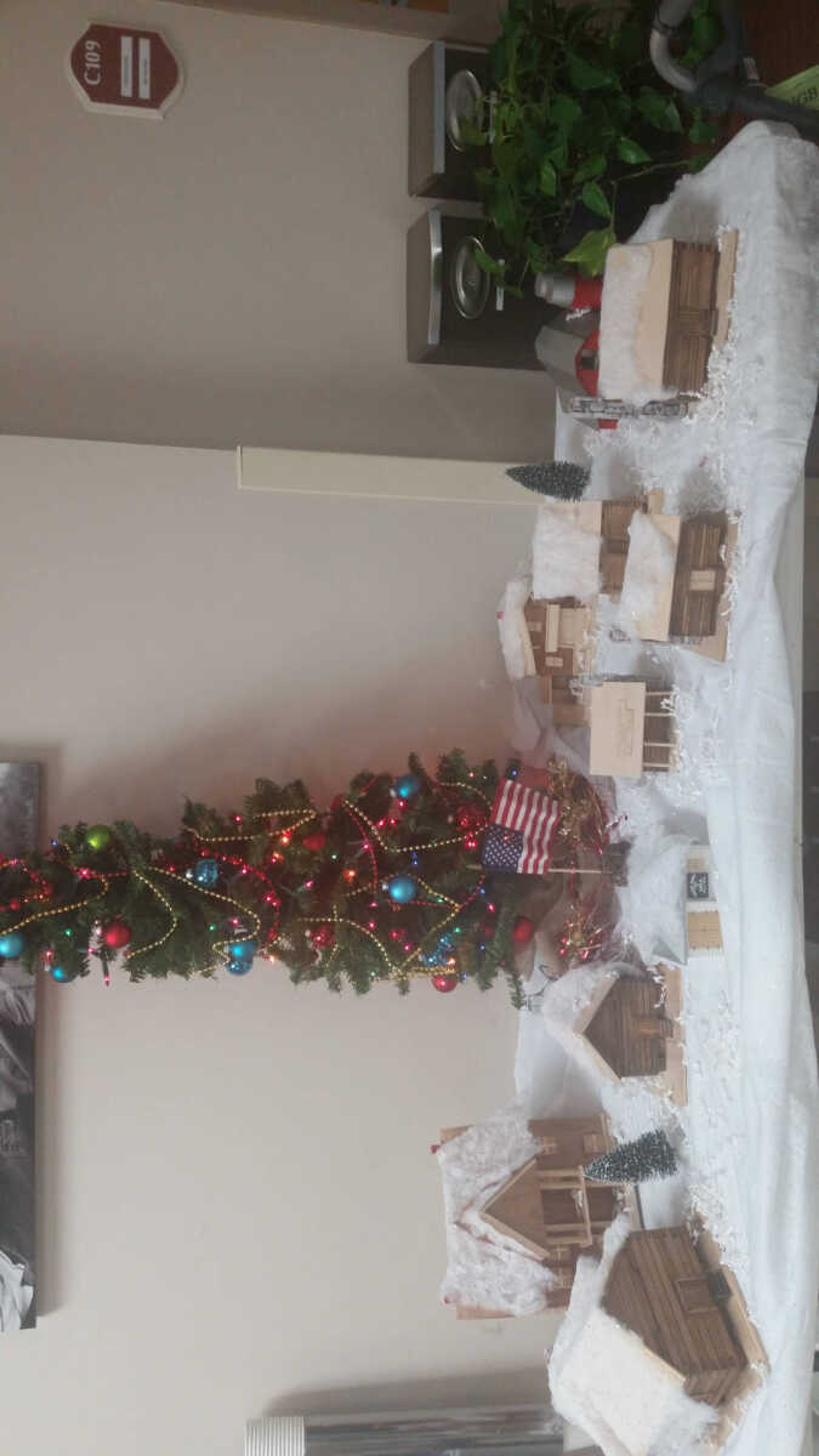 Veteran's handmade Christmas Village