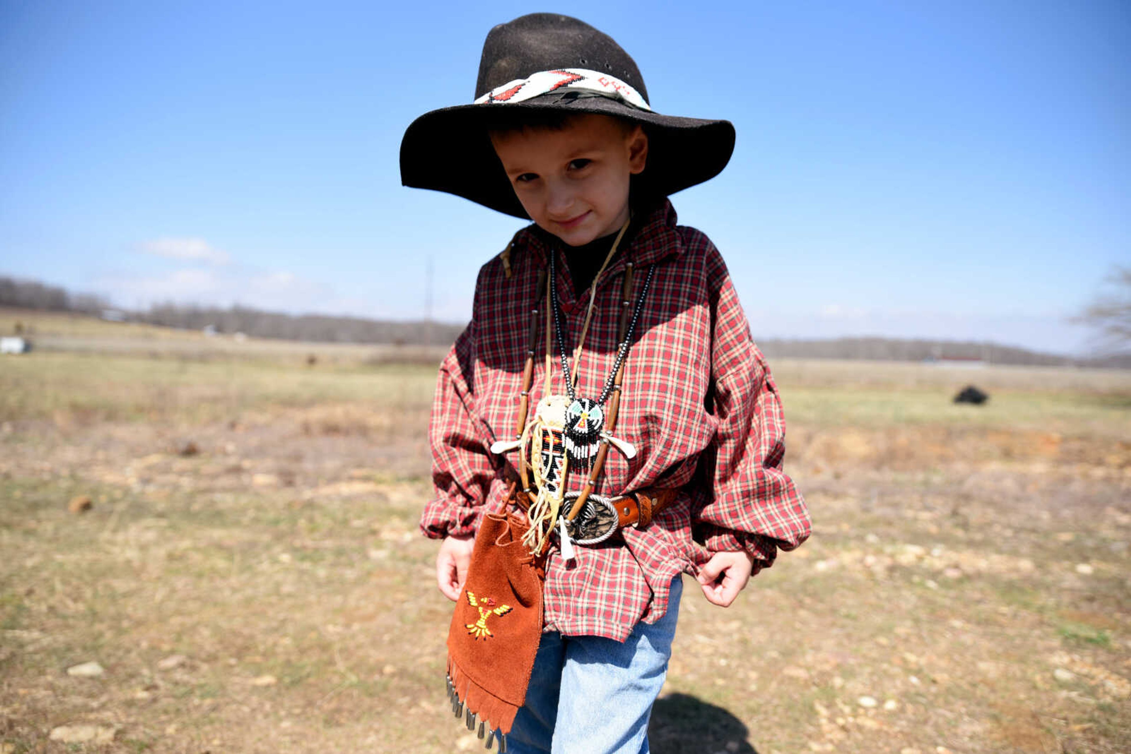 Bo Jacob, 5, at the second annual Eastern Ozark Rendezvous held at Bark's Planation Saturday, March 17, 2018, in Glenallen.