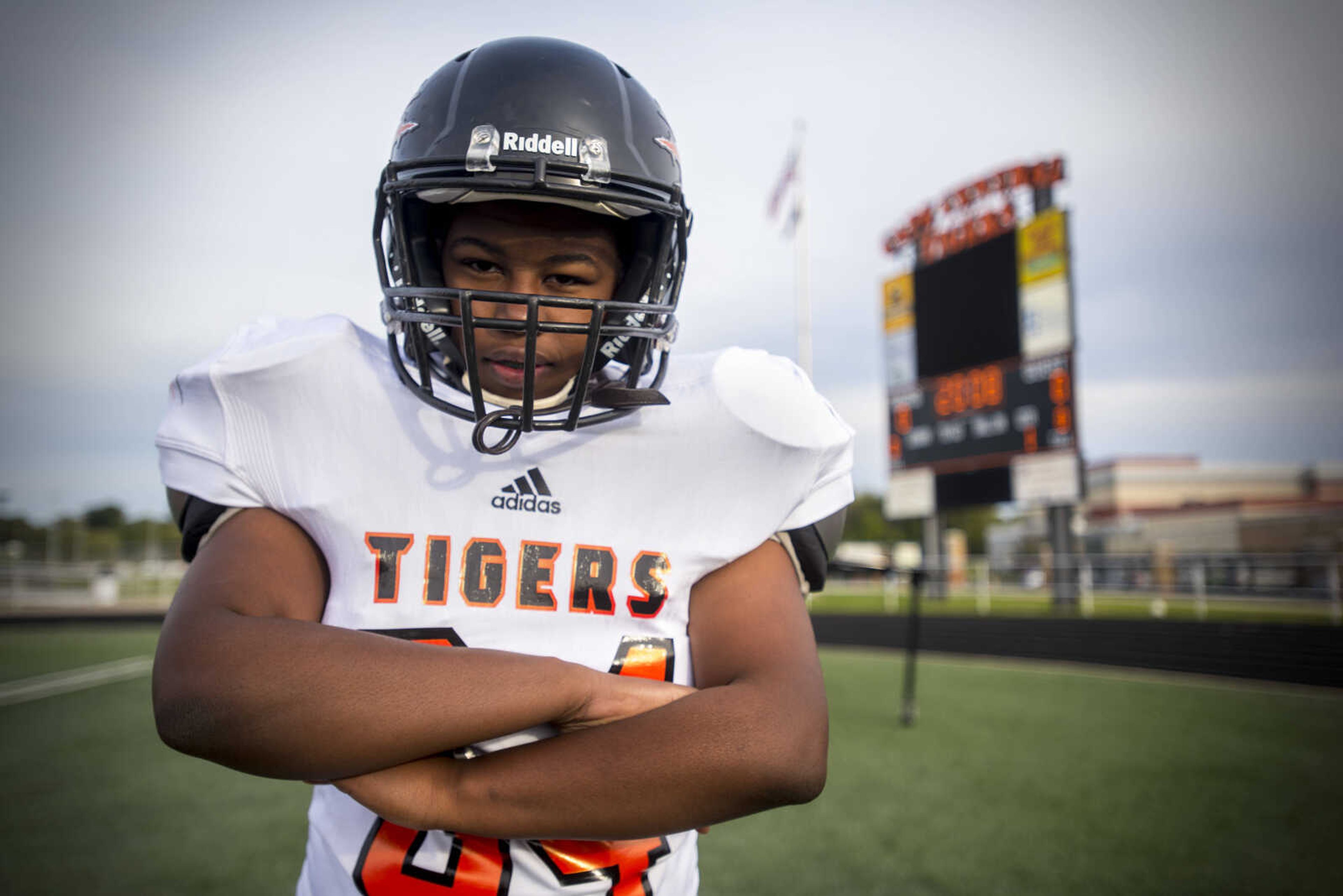 Tambria Wilson poses for a photo during practice Tuesday, Oct. 16, 2018, at Cape Girardeau Central High School.