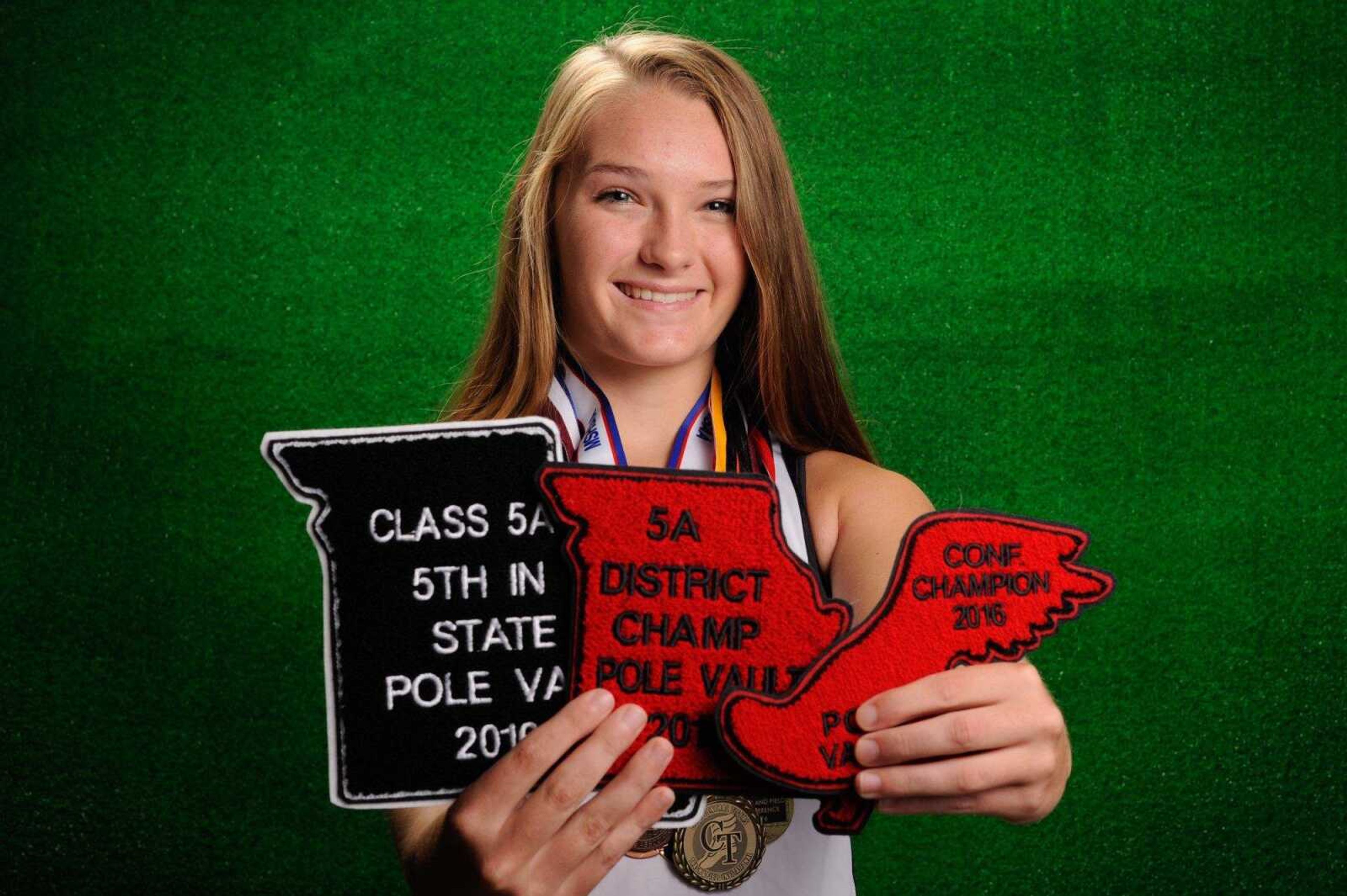 Jackson's Katie Schumer  won conference and district championships in the pole vault before earning all-state honors at the Missouri Class 5 Track & Field Championships.