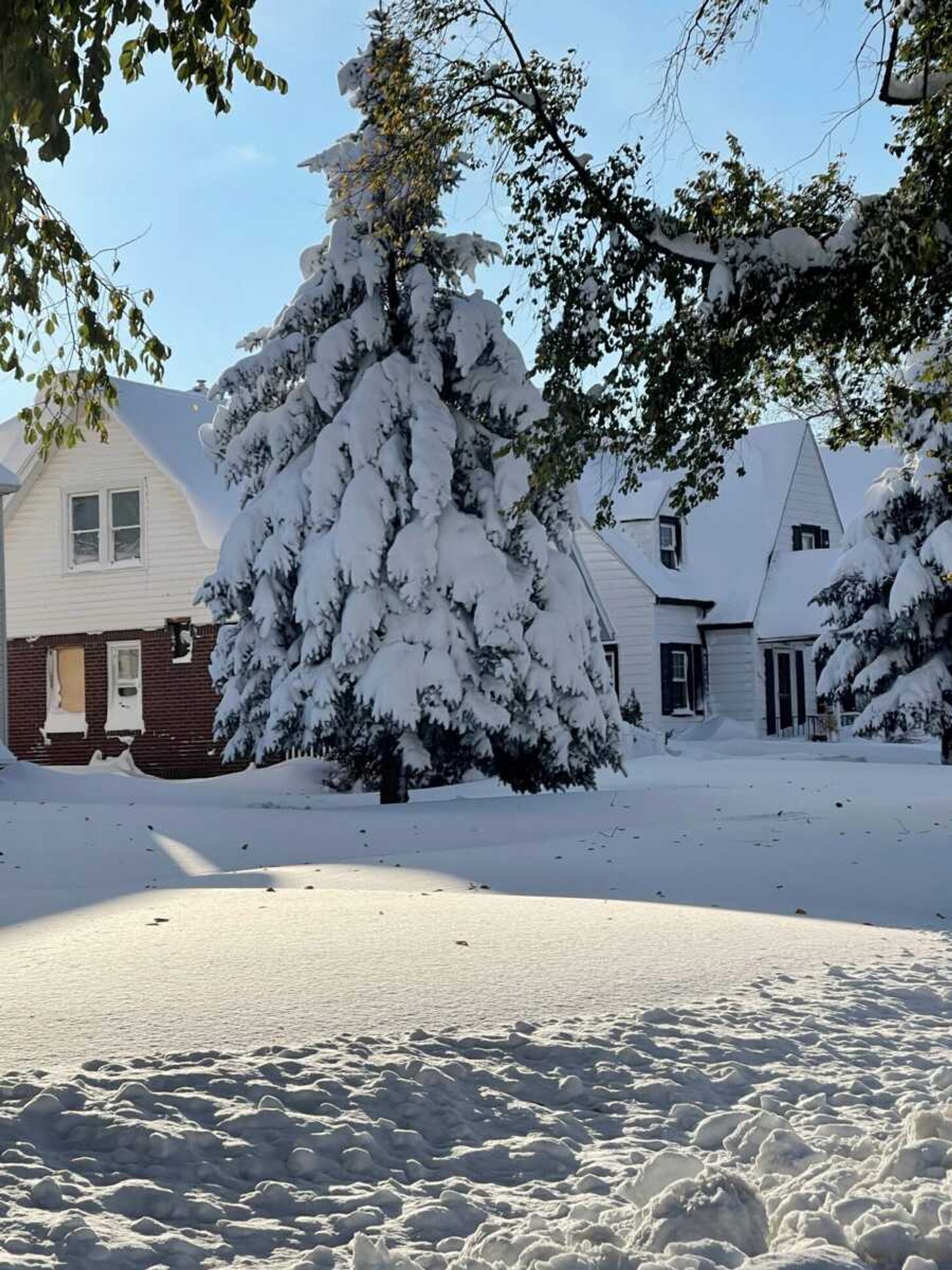 Snow covers the ground Saturday in Buffalo, New York.