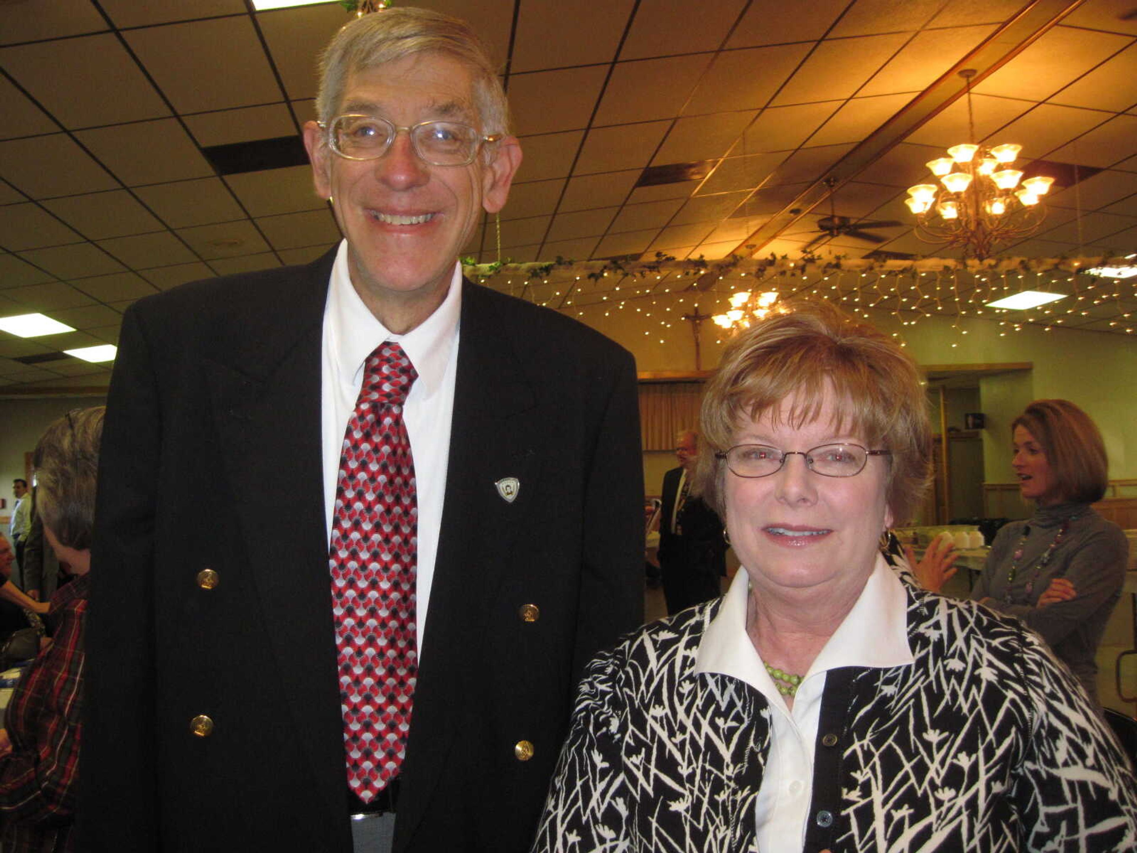 BRIAN BLACKWELL ~ bblackwell@semissourian.com 

Dr. Sam Roethemeyer and Janice Burk attended the Jackson Chamber of Commerce Educator of the Year Banquet at the Knights of Columbus Hall in Jackson on Thursday, April 8, 2010.