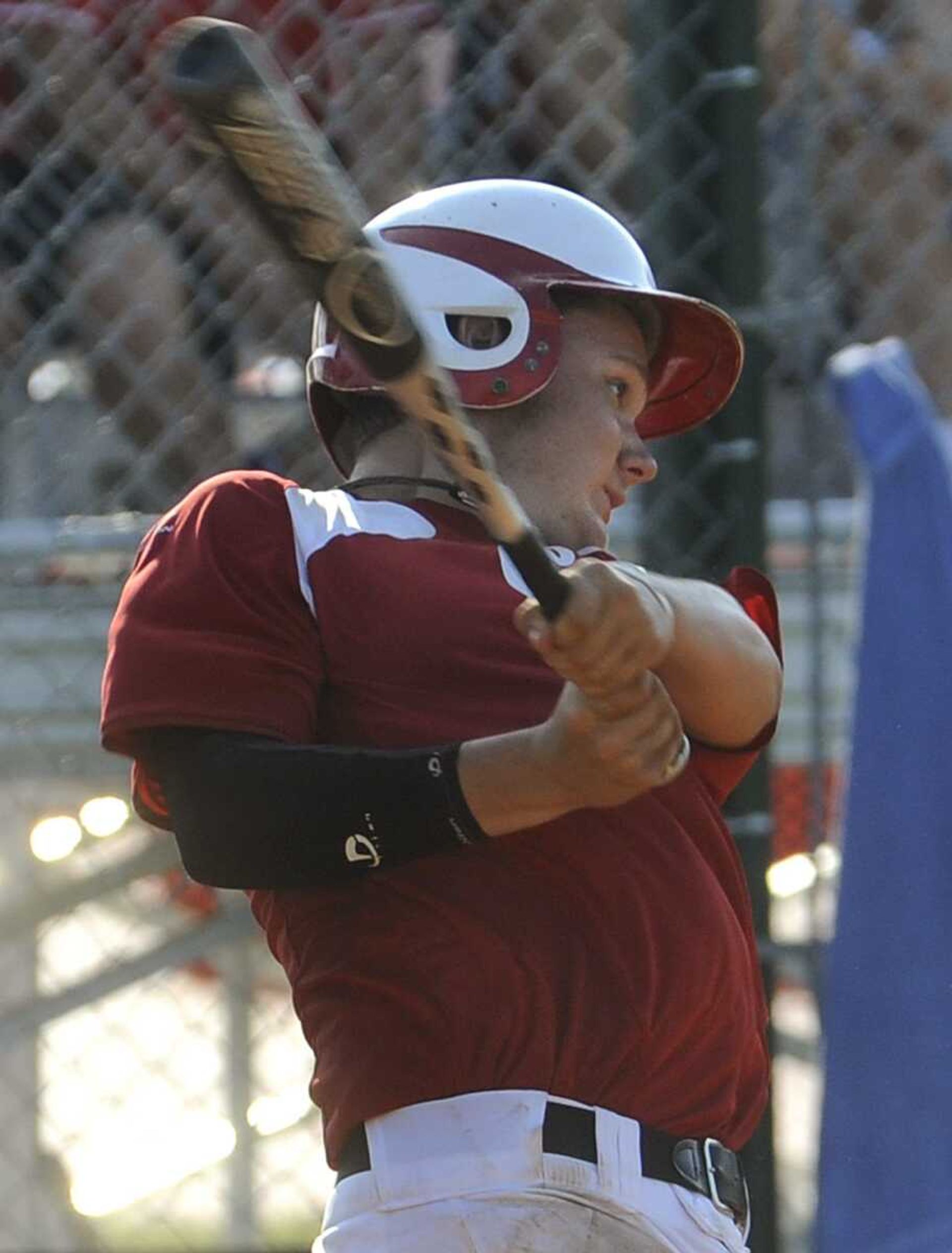 Chaffee's Jared Walker singles in a run against Iowa during the seventh inning Saturday.