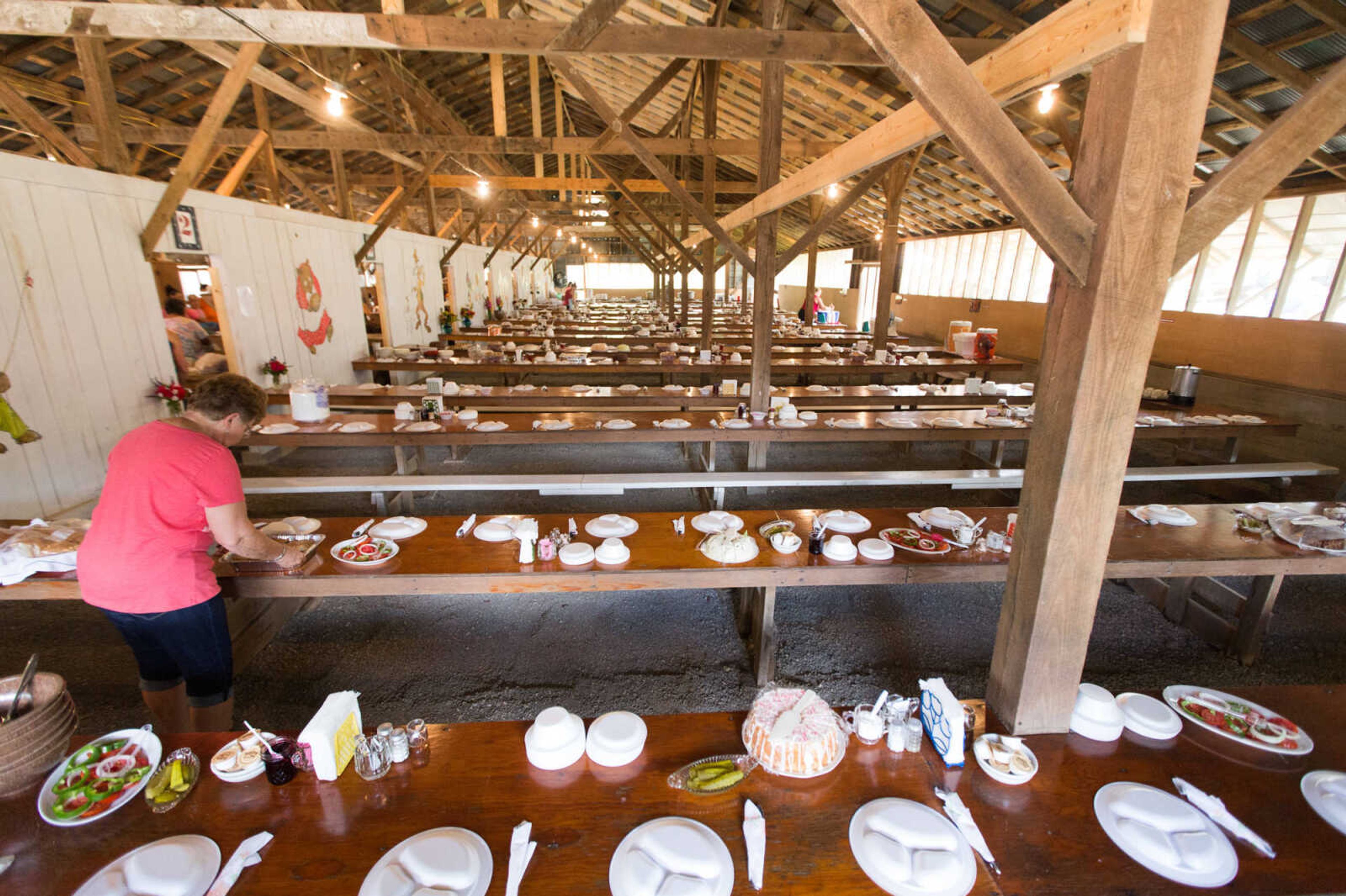 GLENN LANDBERG ~ glandberg@semissourian.com


Volunteers finish setting the tables before the annual parish picnic on Saturday, July 30, 2016 at St. John's Catholic Church in Leopold, Mo.