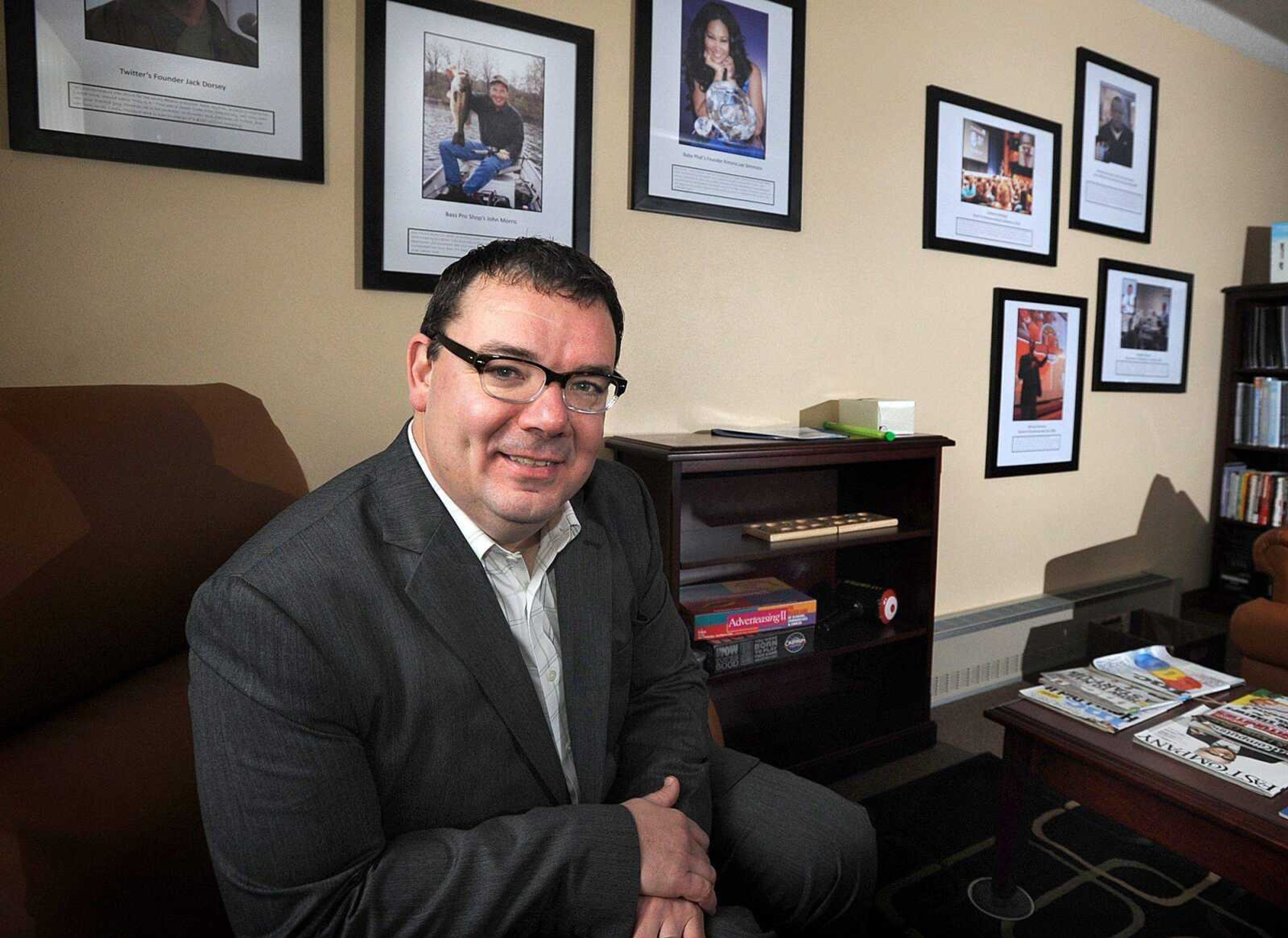 Dr. James Stapleton inside the Douglas C. Greene Center for Innovation and Entrepreneurship at Southeast Missouri State University. (Laura Simon)