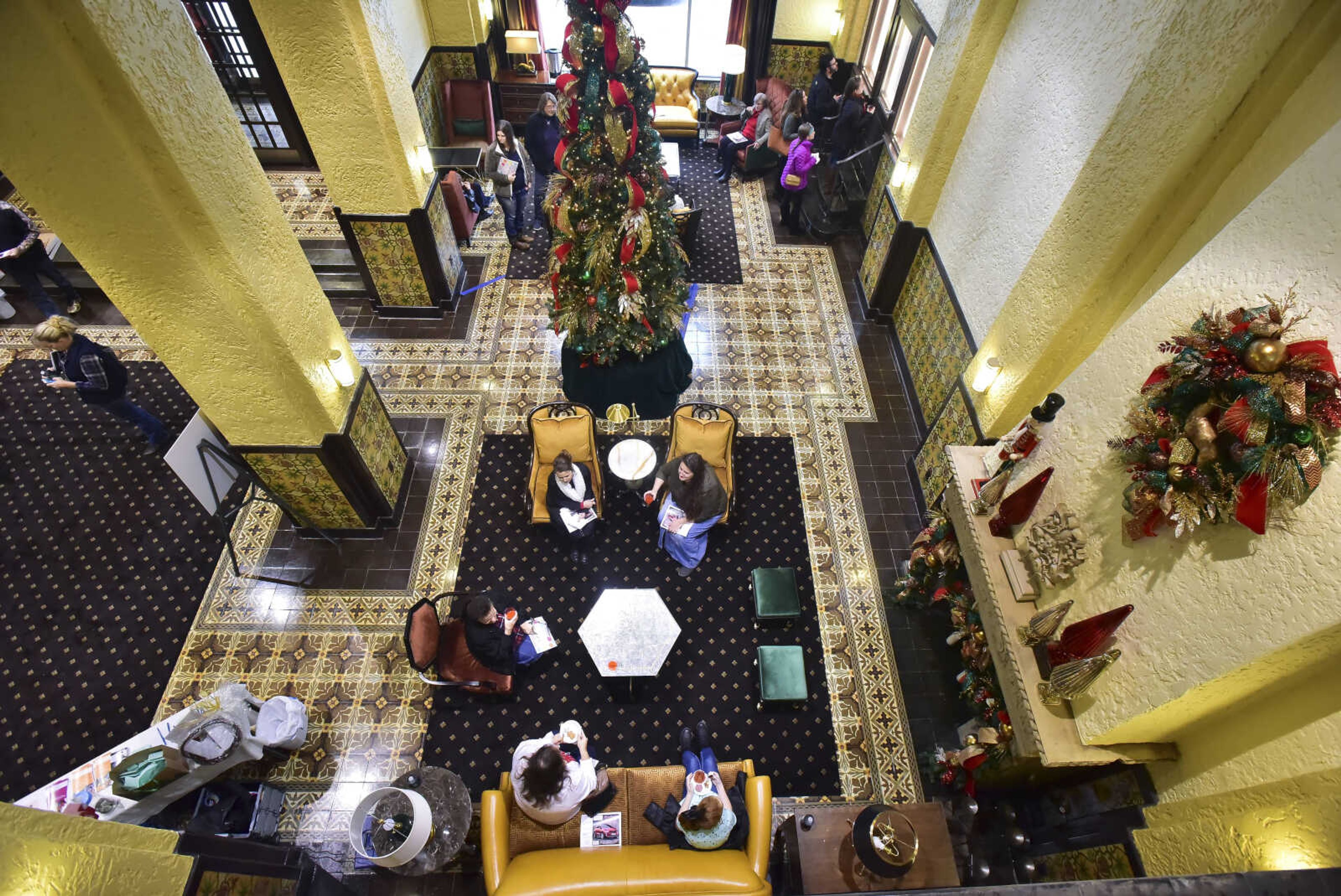 ANDREW J. WHITAKER ~ awhitaker@semissourian.com
People tour the Marquette Tower during the 29th annual LFCS Holiday Home Tour Saturday, Dec. 3, 2016 in Cape Girardeau.