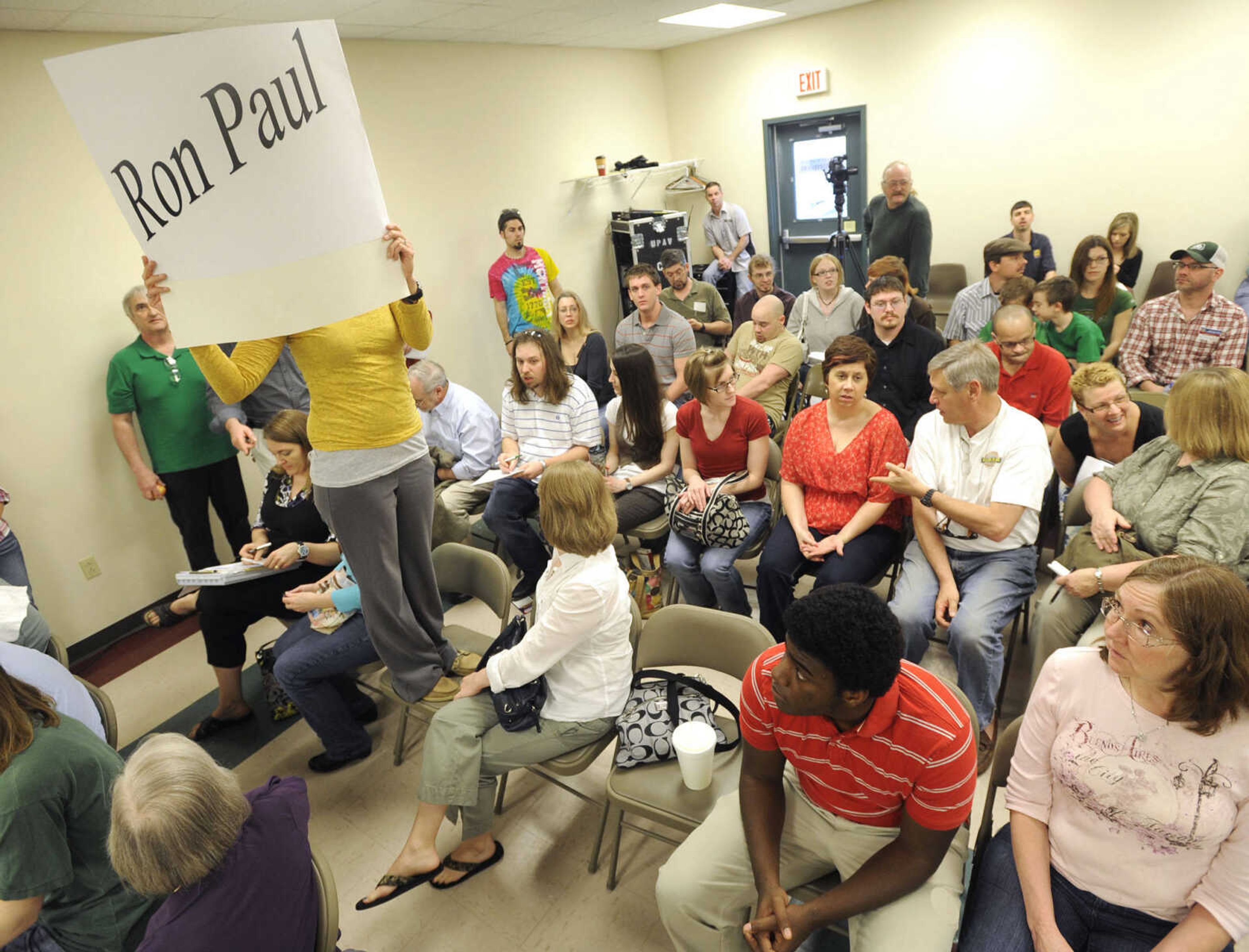 FRED LYNCH ~ flynch@semissourian.com
Ron Paul supporters gather at the Cape Girardeau County GOP caucus Saturday, March 17, 2012 in Jackson.