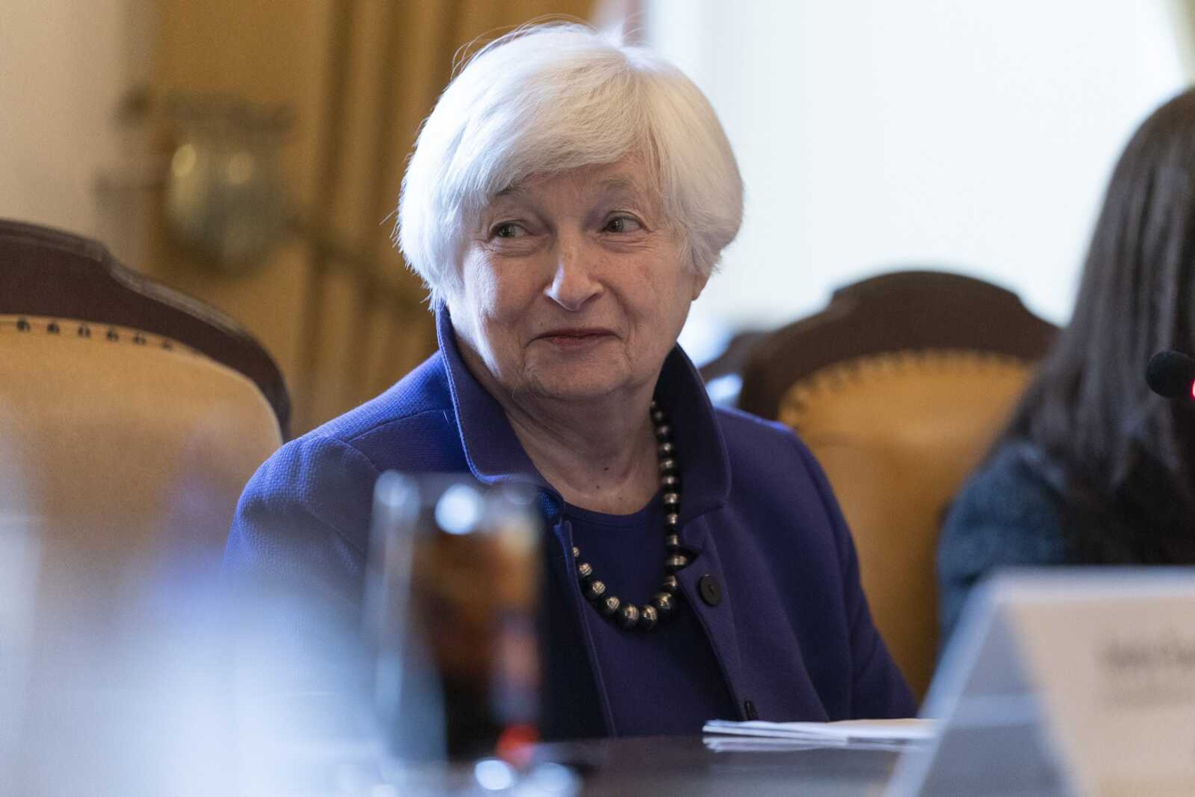 Treasury Secretary Janet Yellen speaks at the Treasury Department in Washington, Jan. 10, 2023. The federal government is on track to max out on its $31.4 trillion borrowing authority as soon as this month. That starts the clock on an expected standoff between President Joe Biden and the new House Republican majority. (AP Photo/Carolyn Kaster, File)