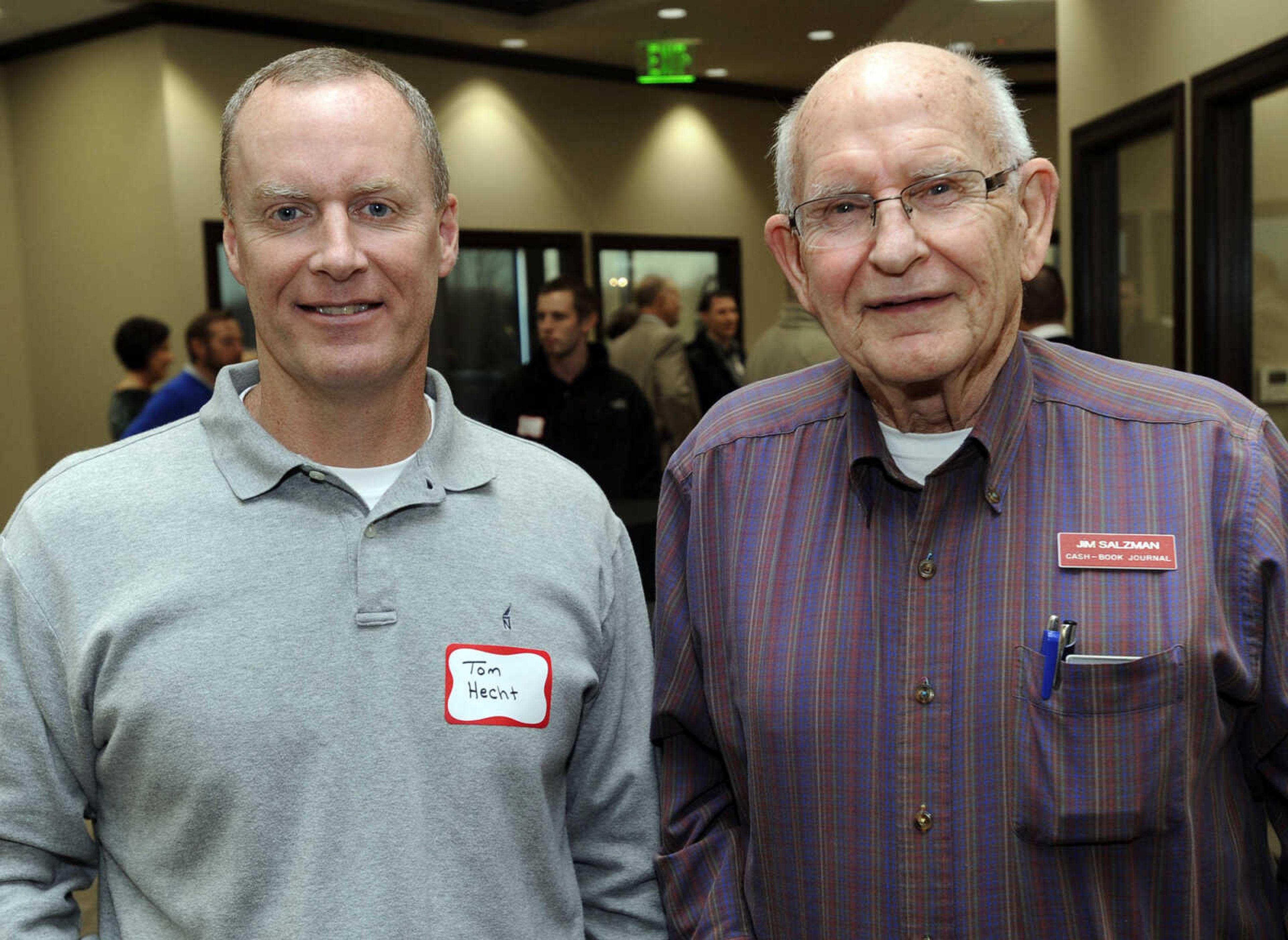 Tom Hecht, left, Semo Specialties & Sports; Jim Salzman, Cash-Book Journal.