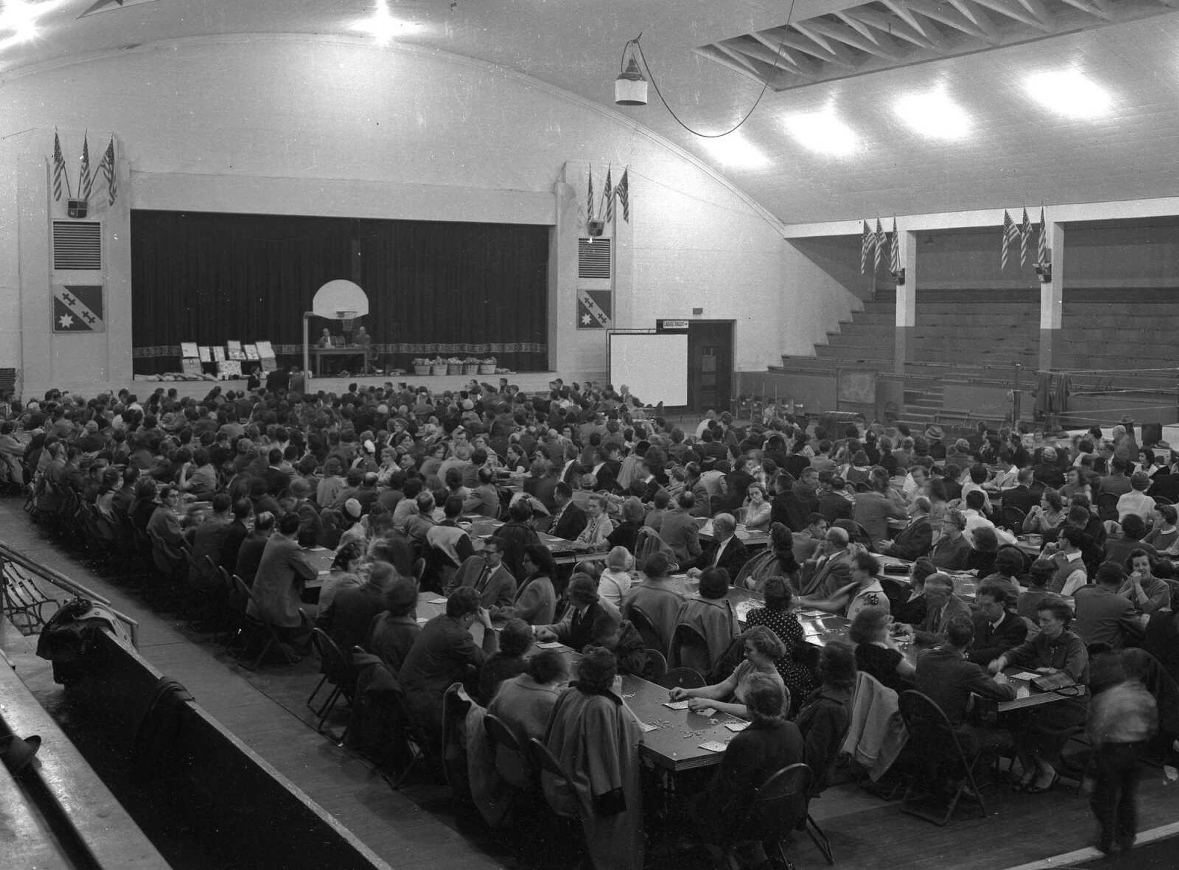 A big crowd turned out for Bingo night at the Arena Building. Do you remember when the game was played there?