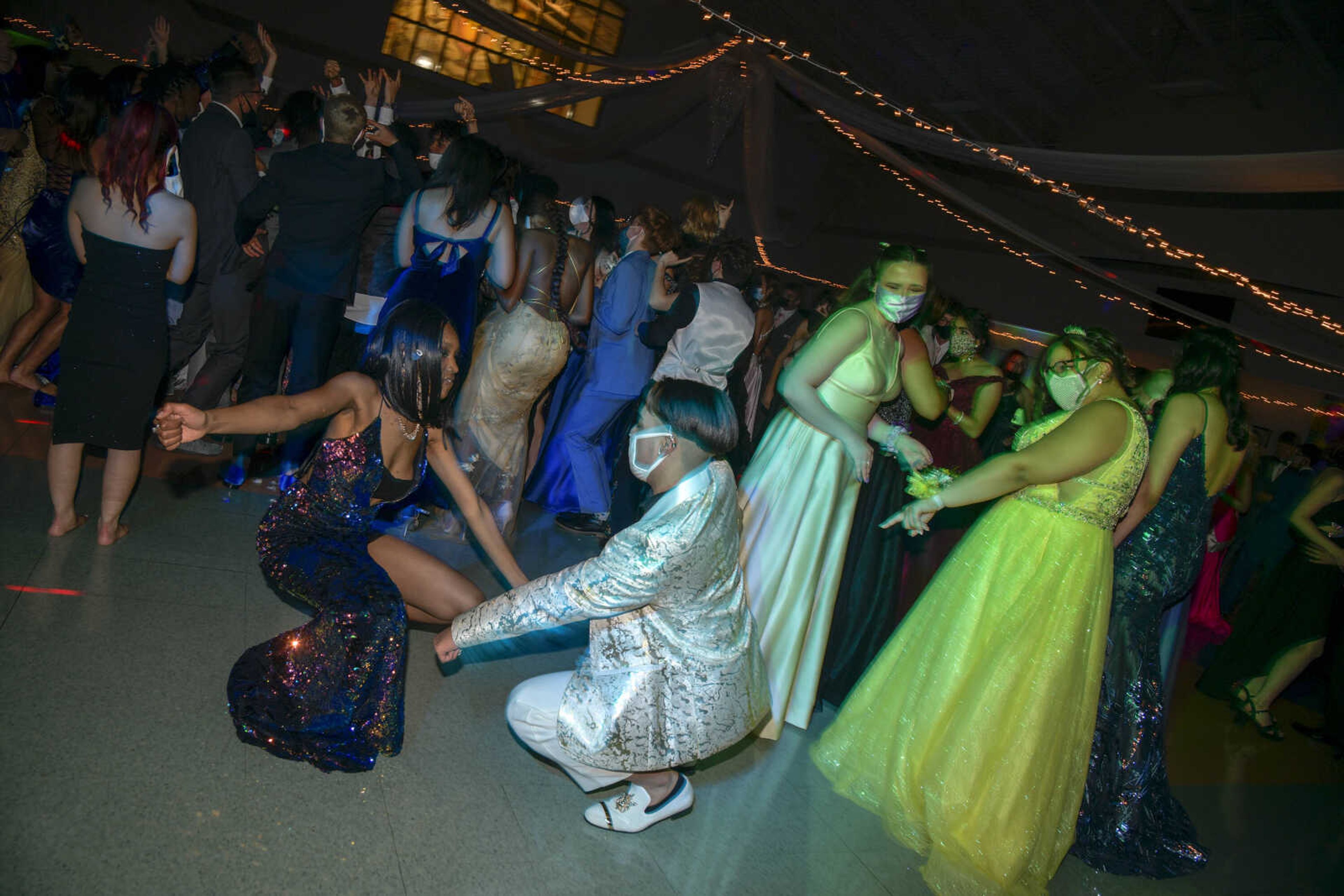 Students dance during the prom at Cape Central High School in Cape Girardeau on Saturday, May 8, 2021.