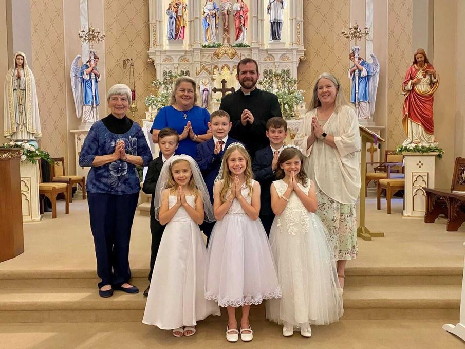 First Communion Day at Guardian Angel Parish in Oran, MO