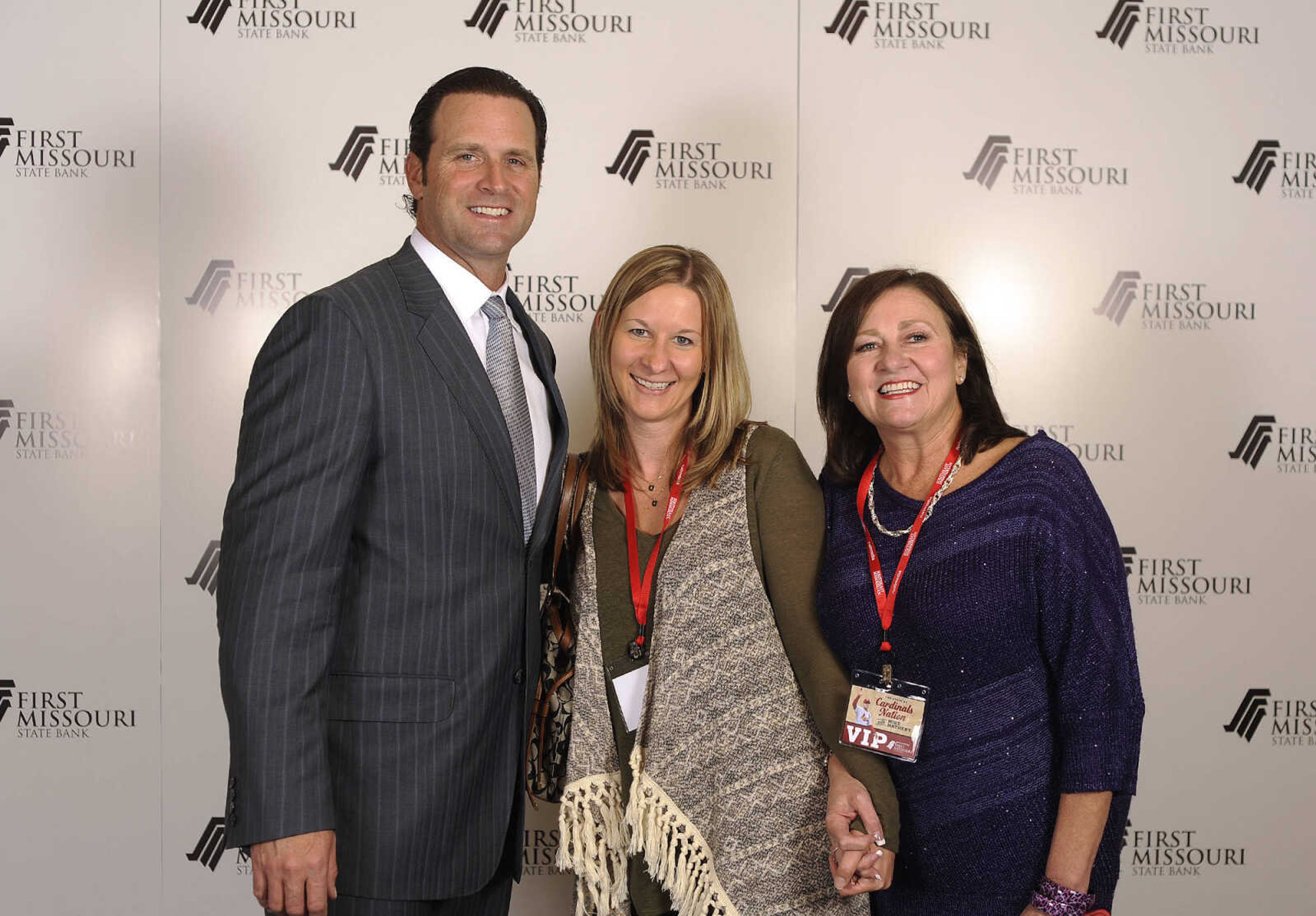 LAURA SIMON ~ lsimon@semissourian.com

Mike Matheny, manager of the St. Louis Cardinals, poses with fans during a VIP reception, Wednesday, Dec. 2, 2015, at Southeast Missouri State University's River Campus. "The State of Cardinals Nation" was presented by First Missouri State Bank.