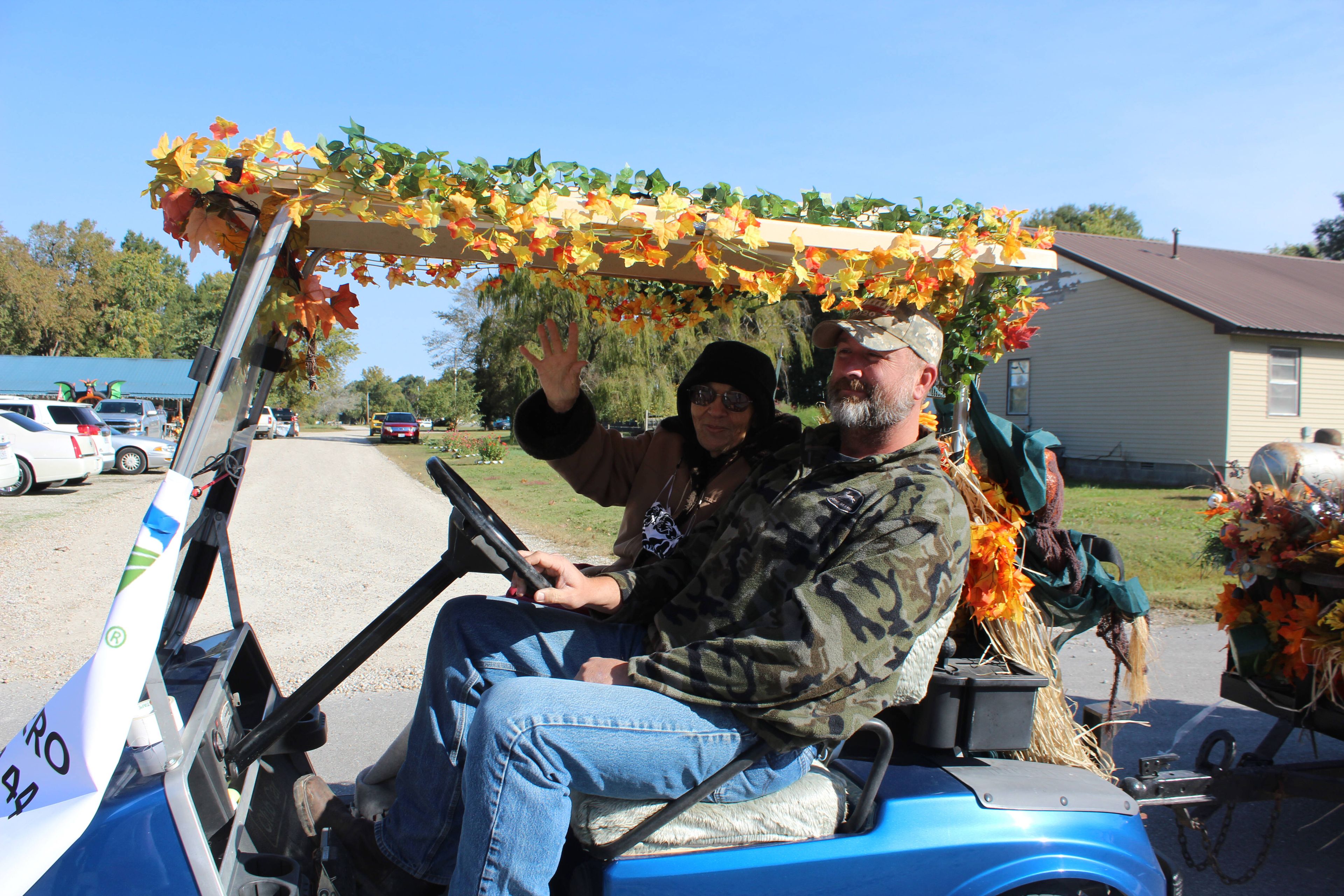 Broseley Citizen of the Year Betty Whitehead, 86, waves as she rides on the Jeff's Place float in the Broseley Homecoming parade in September 2020. This year's Homecoming is set for Saturday, Oct. 19.