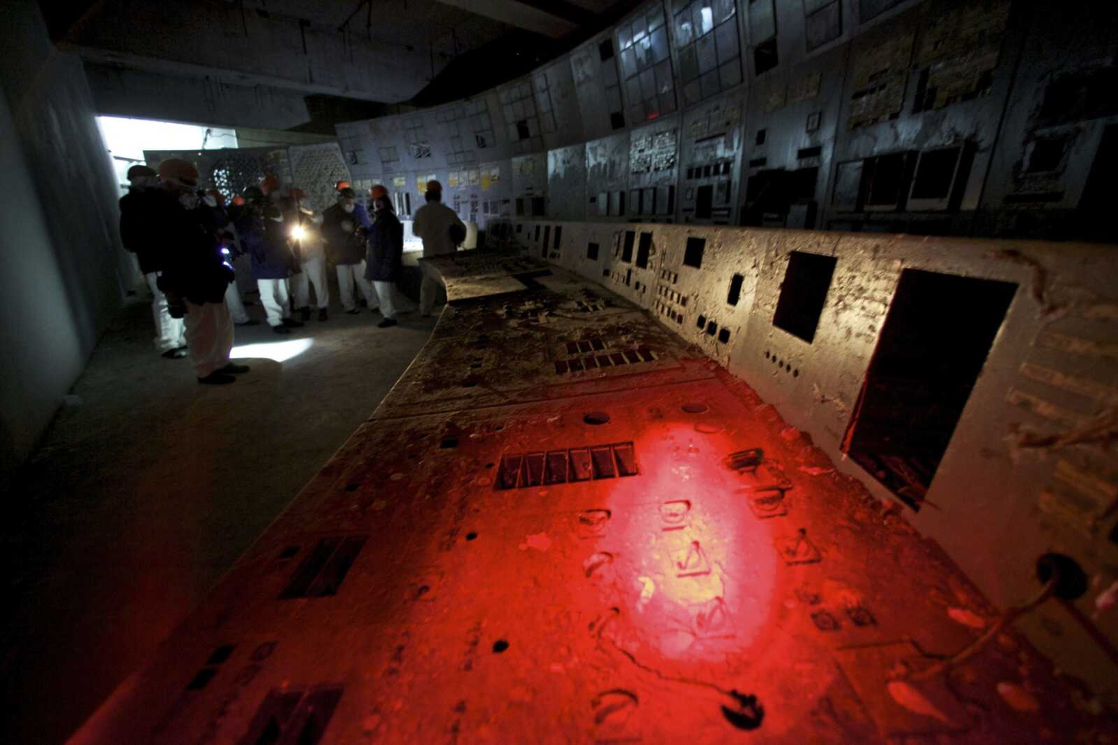 The shattered remains of the control room for Reactor No. 4 are seen at the Chernobyl nuclear power plant Feb. 24, 2011, in Ukraine.